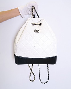 Chanel Pink Tweed/Leather Gabrielle Small Backpack Bag - Yoogi's Closet