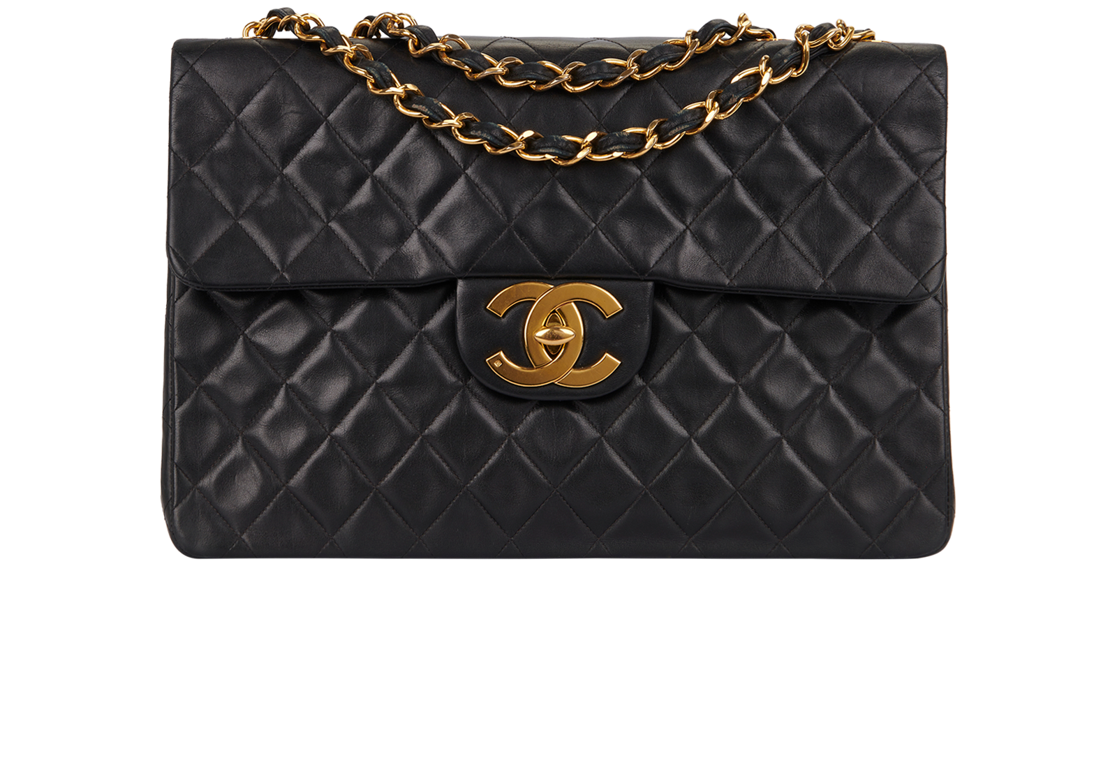 Chanel Black Quilted Vintage Chanel Jumbo Xl Flap Bag Vintage Maxi - Main Image