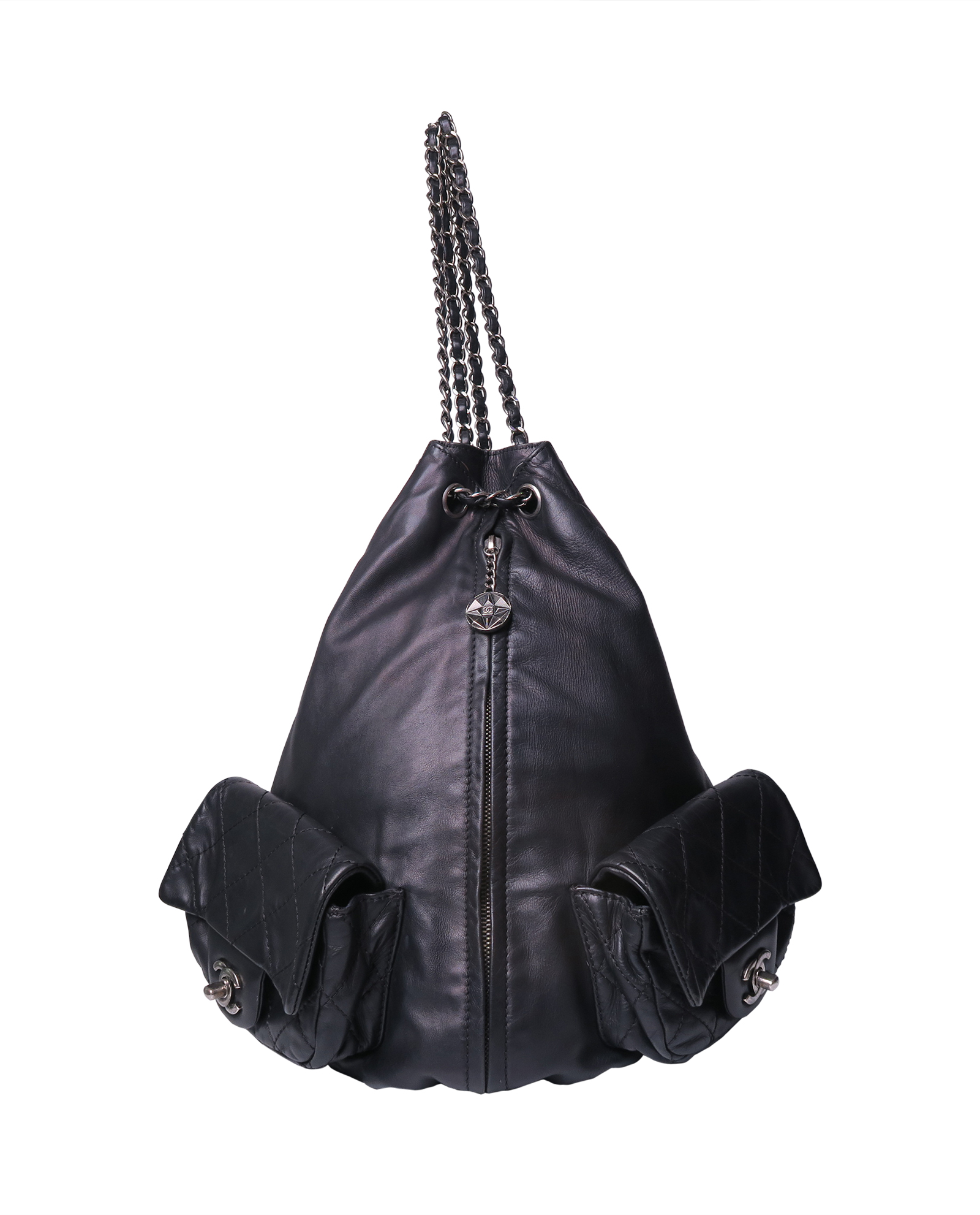 chanel mini backpack is back Small Cargo Black Caviar Light Gold Hardware Mini but mighty. The 2025