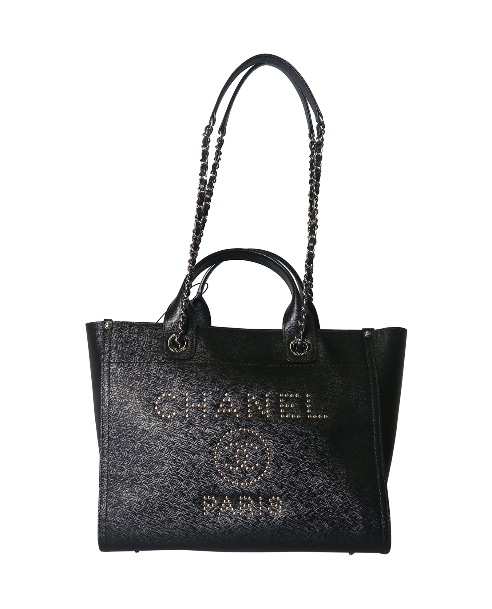 chanel studded tote