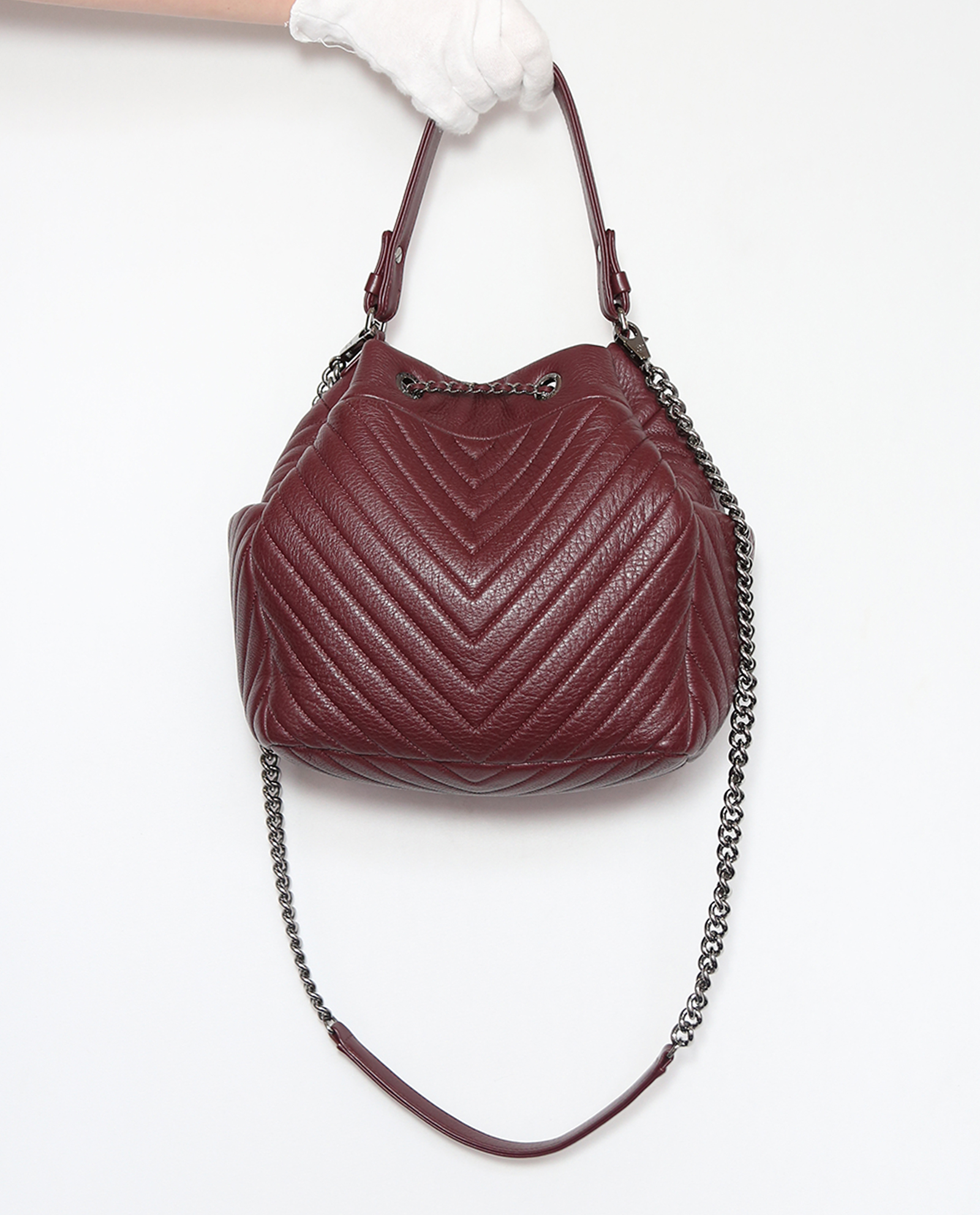 Medium Chevron Drawstring Bag, Chanel - Designer Exchange
