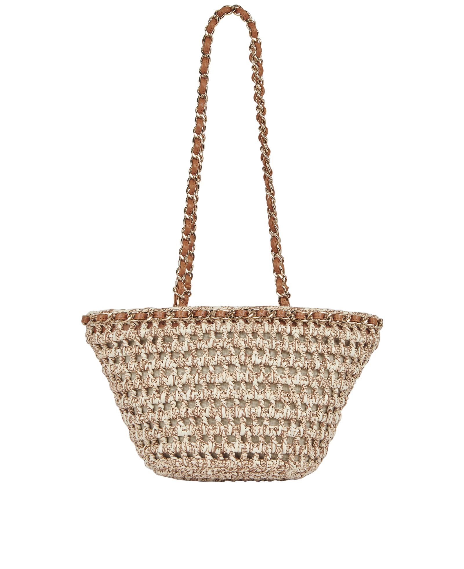 Crochet Chanel Woven Bag Small Crochet Bucket Bag, Chanel