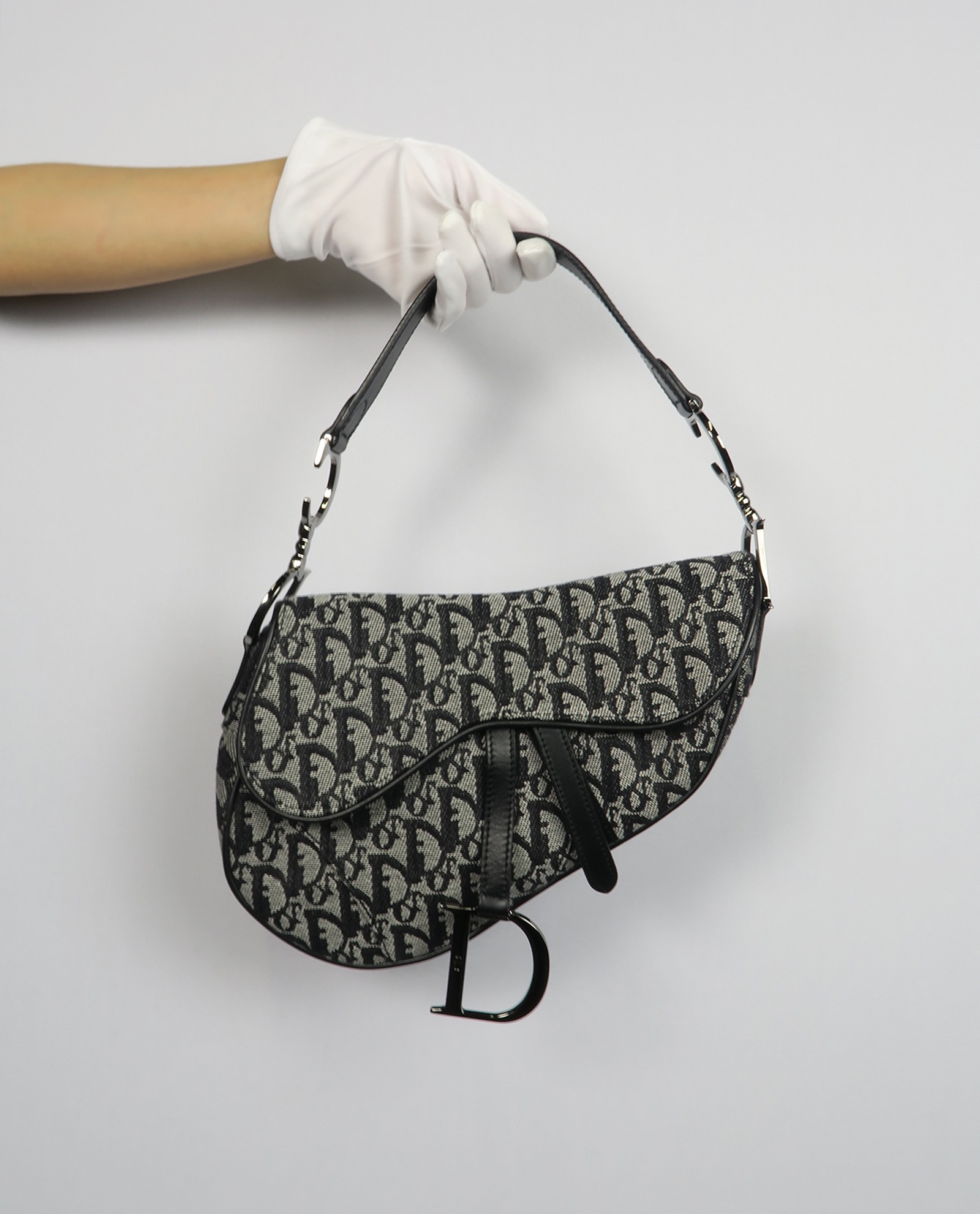 Denim Logo Saddle Bag, Christian Dior Designer Exchange Buy