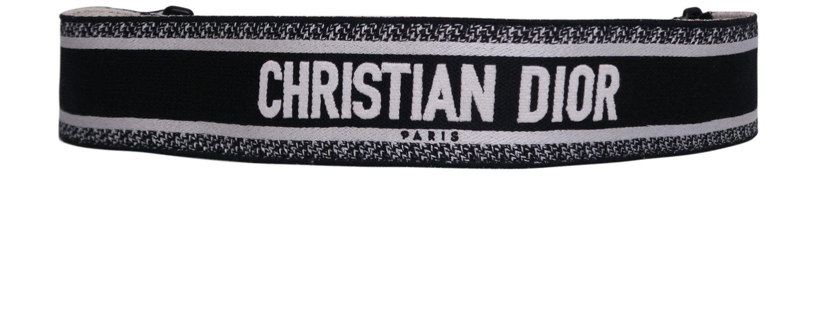 Christian Dior Ultramatte Bag Strap Black / White Canvas – Luxe