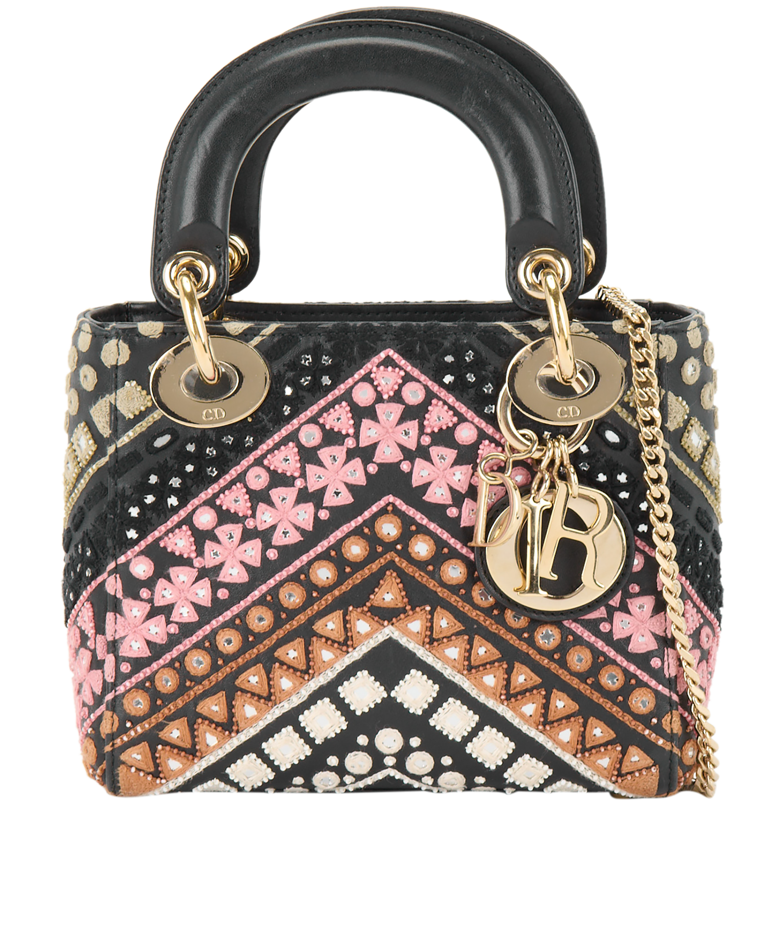 Mirror Embellished Mini Lady Dior