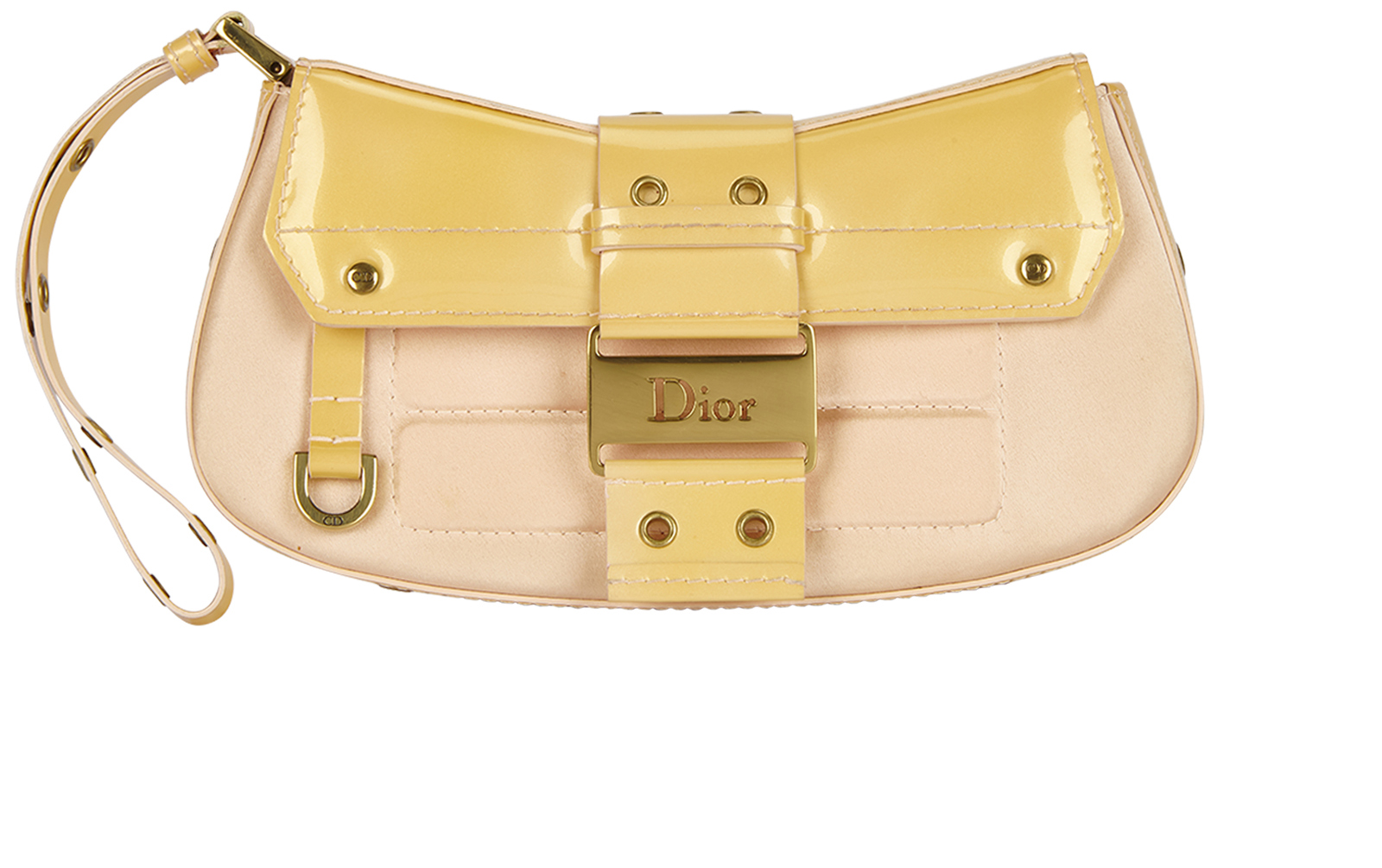 Christian Dior Peach '02 'Street Chic Columbus' Satin & Patent Leather  Clutch – The Little Bird