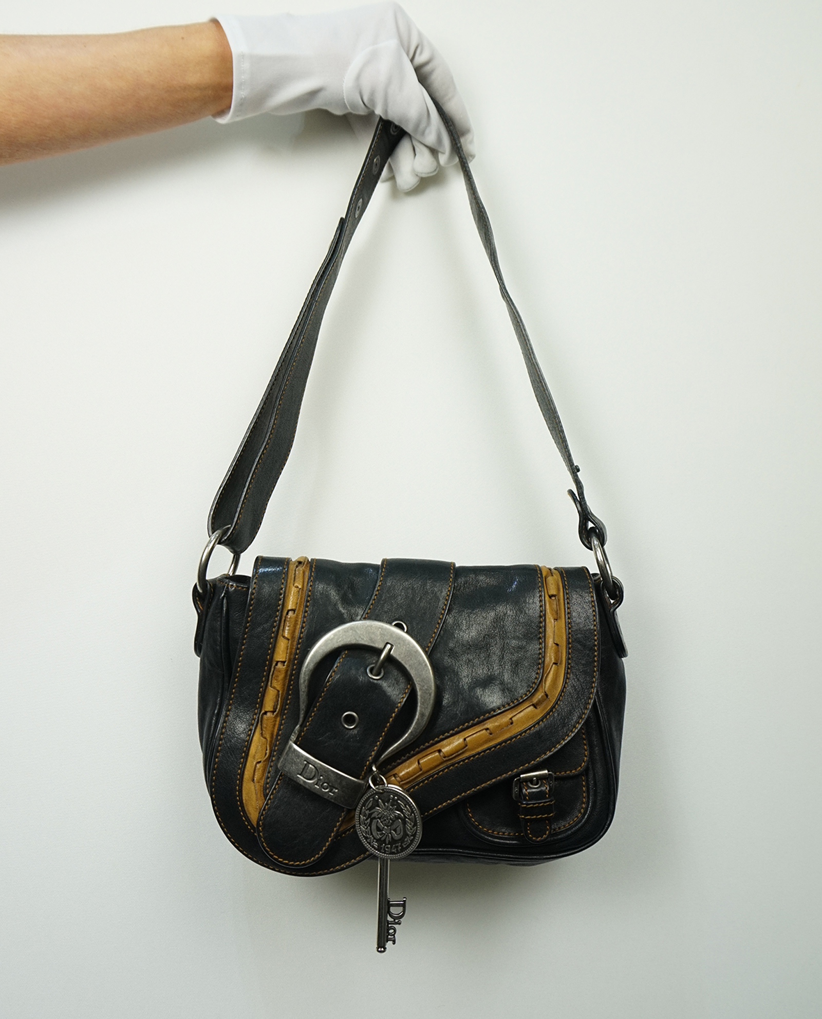 Gaucho Double Saddle Shoulder Bag, Christian Dior Designer