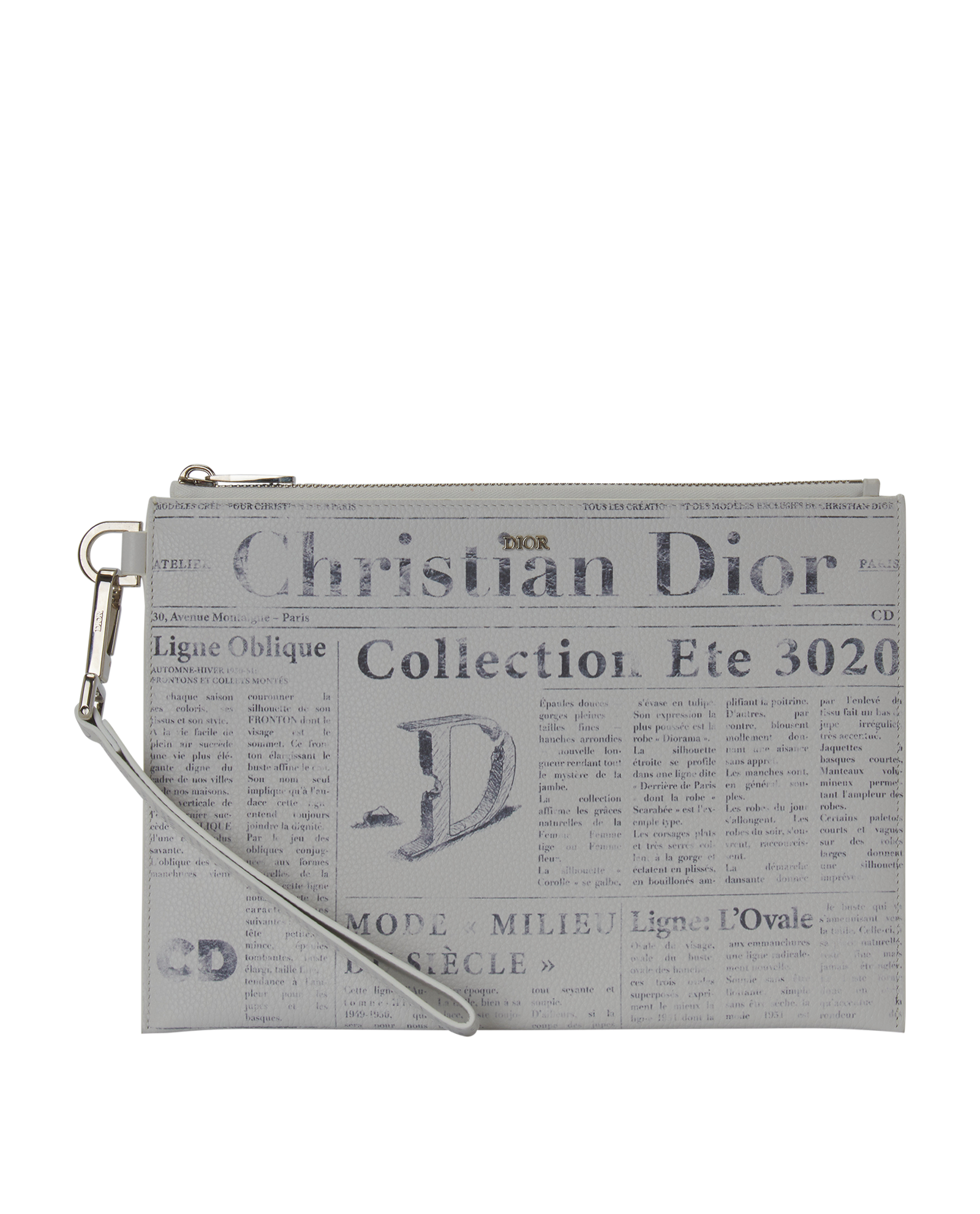Daniel Arsham Newspaper Print Clutch, Christian Dior Designer