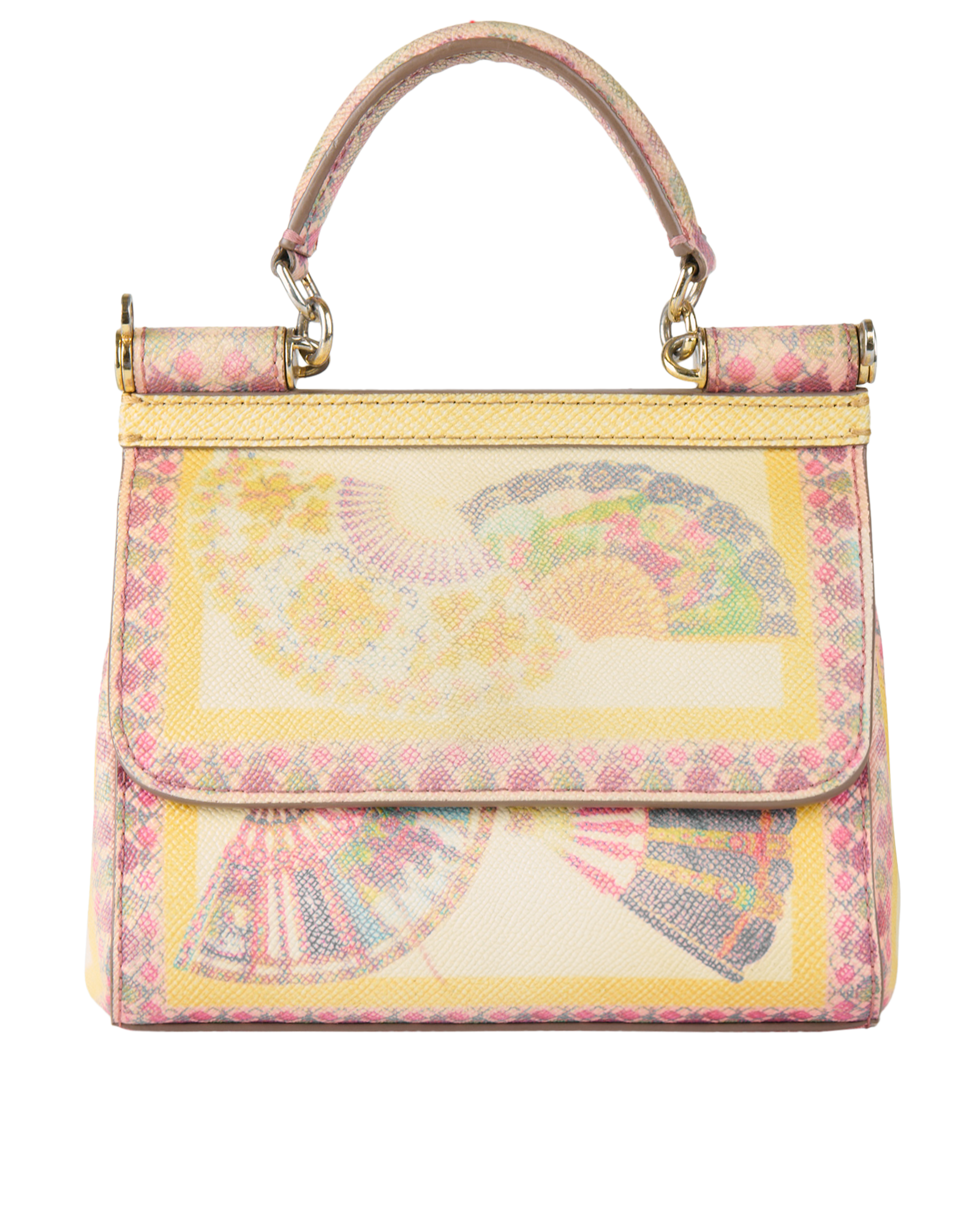 Pre-loved Dolce & Gabbana Fan Print Sicily Bag - £395