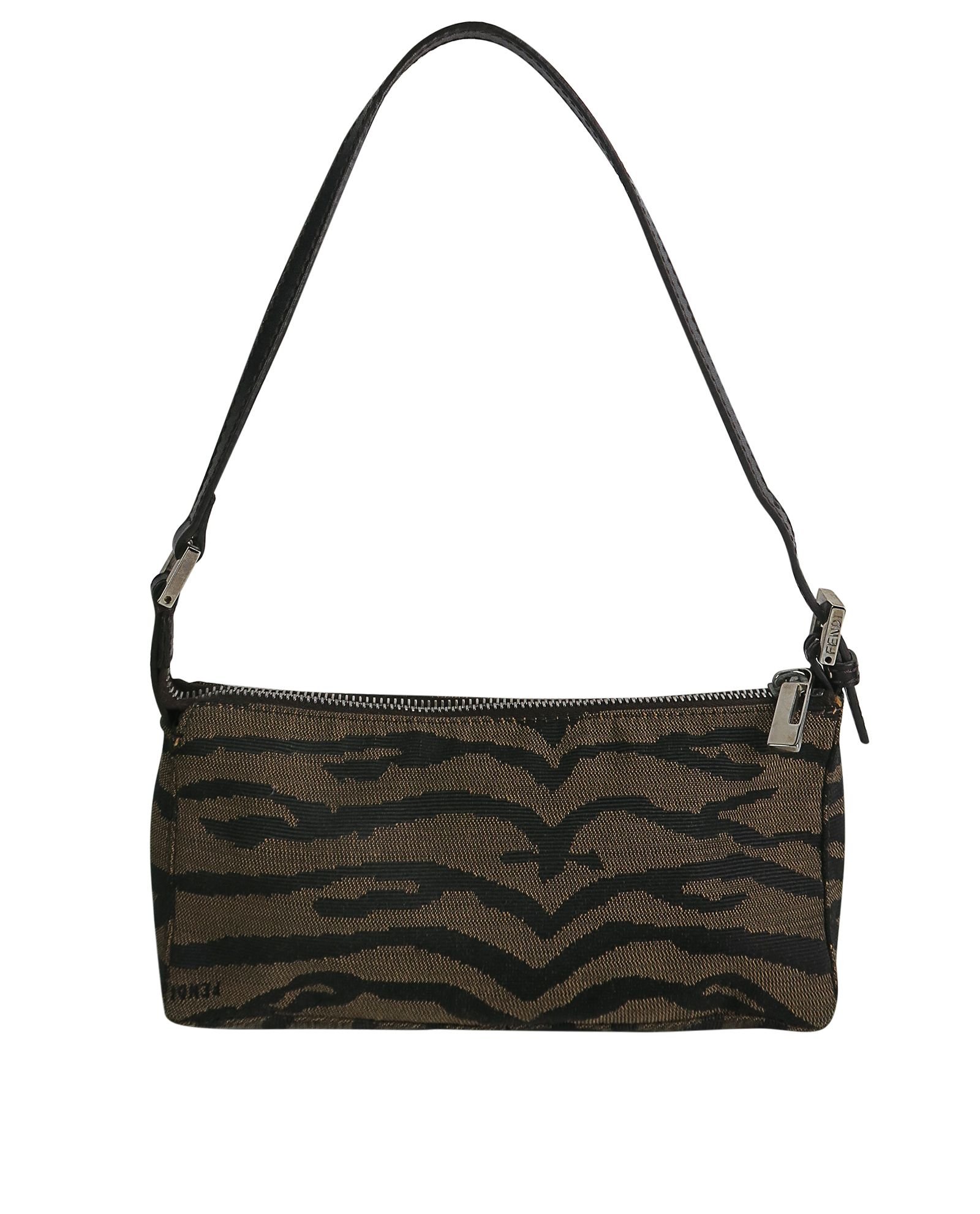 fendi print shoulder bag