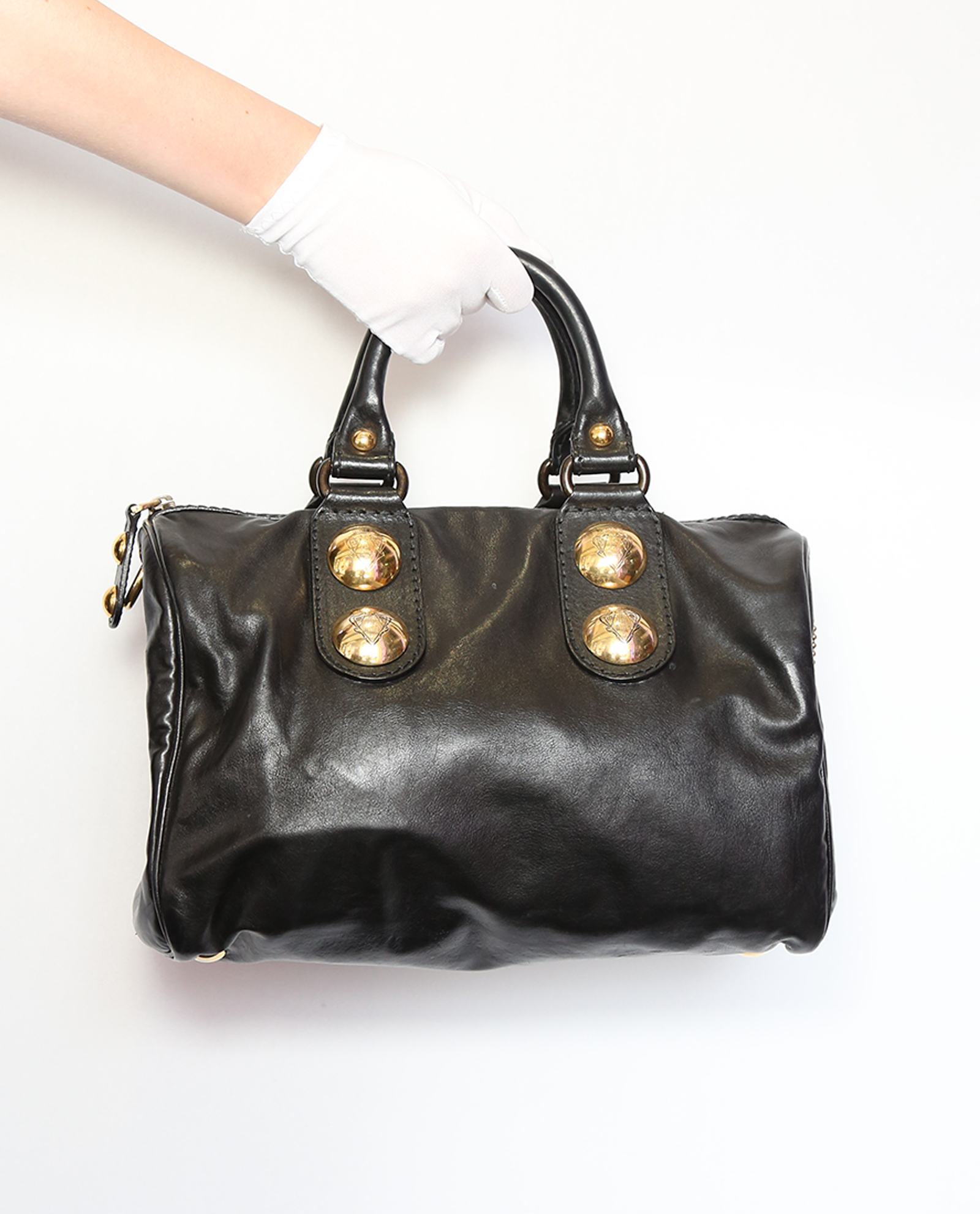 Bags Galore Store - Gucci 'babouska' Medium Boston Bag 207299 Black