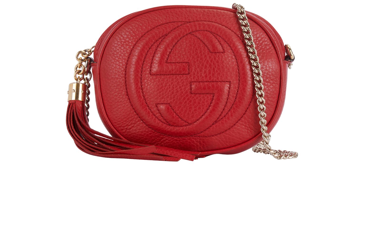 shoulder bag red gucci disco bag
