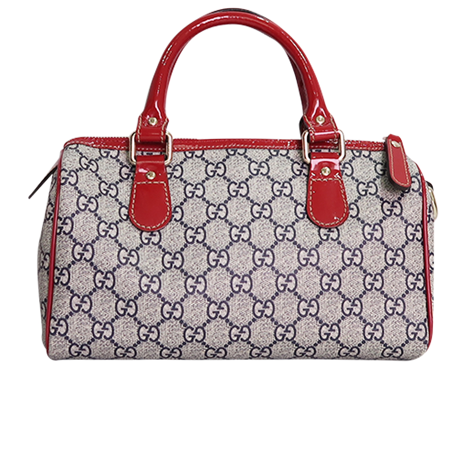 GUCCI LOVE HEART-SHAPED GG EMBOSSED LEATHER HANDBAG 257069 RED HAND BAG  ref.1010509 - Joli Closet