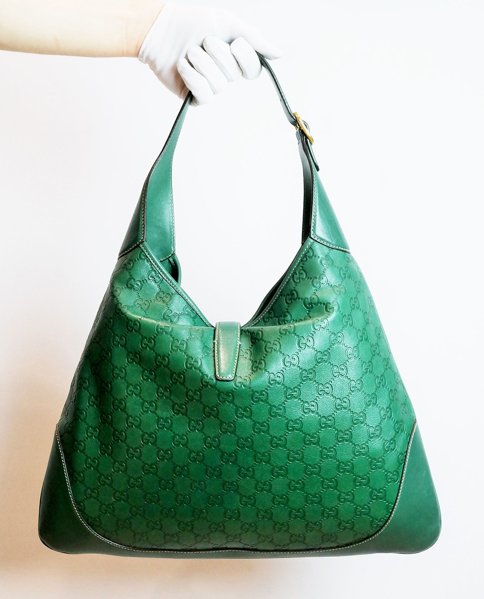 Gucci - Jackie Hobo Guccissima Olive Green Shoulder bag - Catawiki