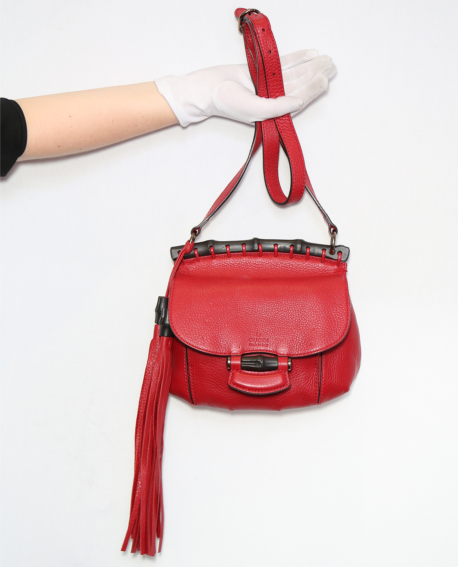 Gucci Gucci Soho Fringe Chain Shoulder Bag Leather Red P13789 – NUIR VINTAGE