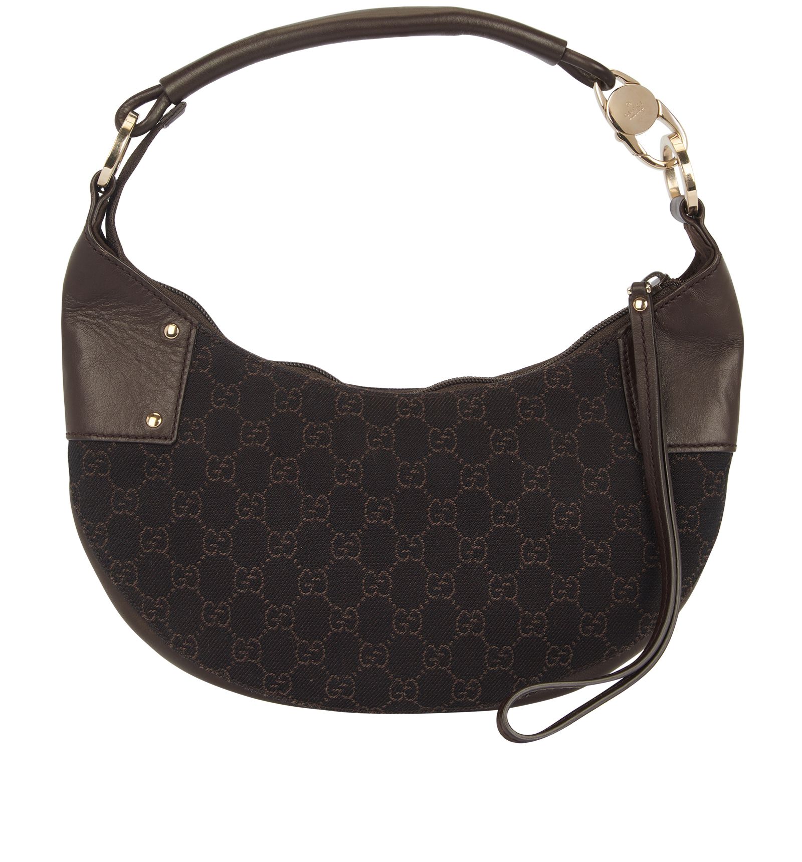 Pre-loved Half Moon GG Monogram Shoulder Bag - £350