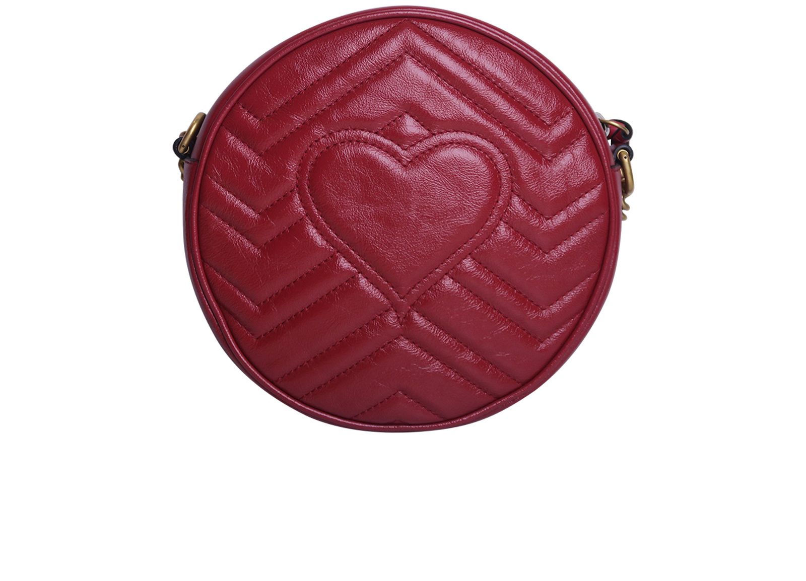 Matelasse Mini GG Marmont Round Shoulder Bag, Gucci Designer