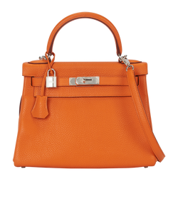 Kelly 28 in Orange Togo Leather, Hermès Designer Exchange Buy