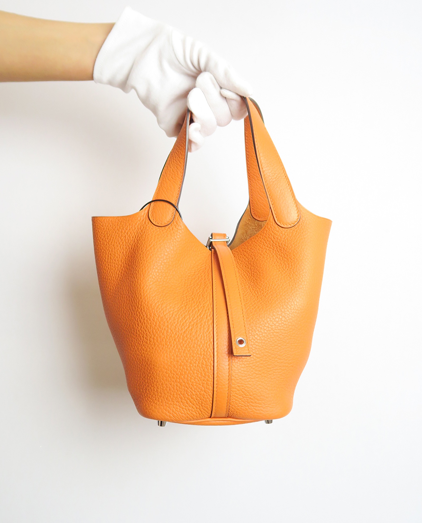 Women :: Bags :: Hermès Picotin 18 Orange with Gold Hardware - The Real  Luxury