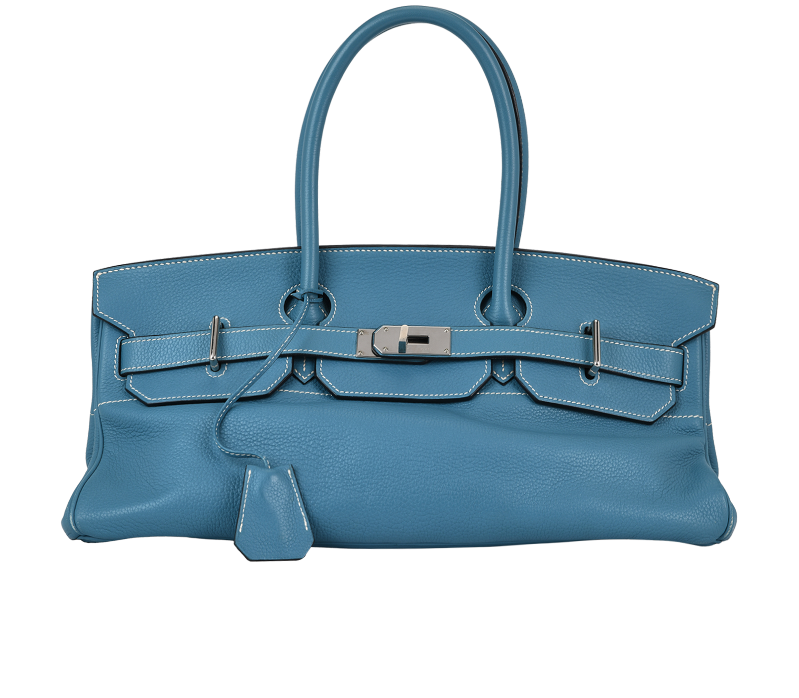JPG Shoulder Birkin in Blue Jean Clemence, Hermès Designer