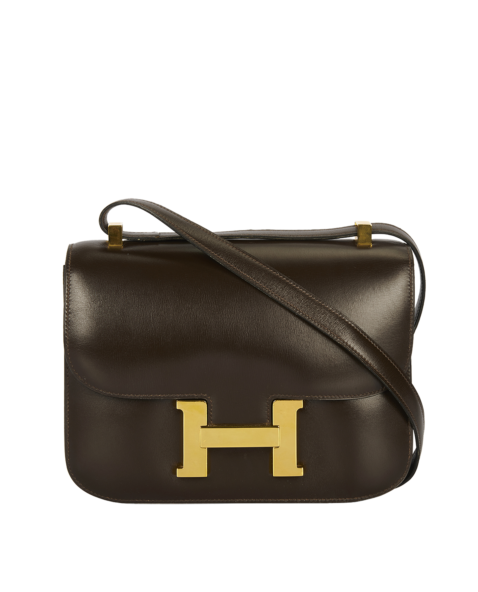 Constance 23 Box Leather in Chocolate, Hermès Designer Exchange