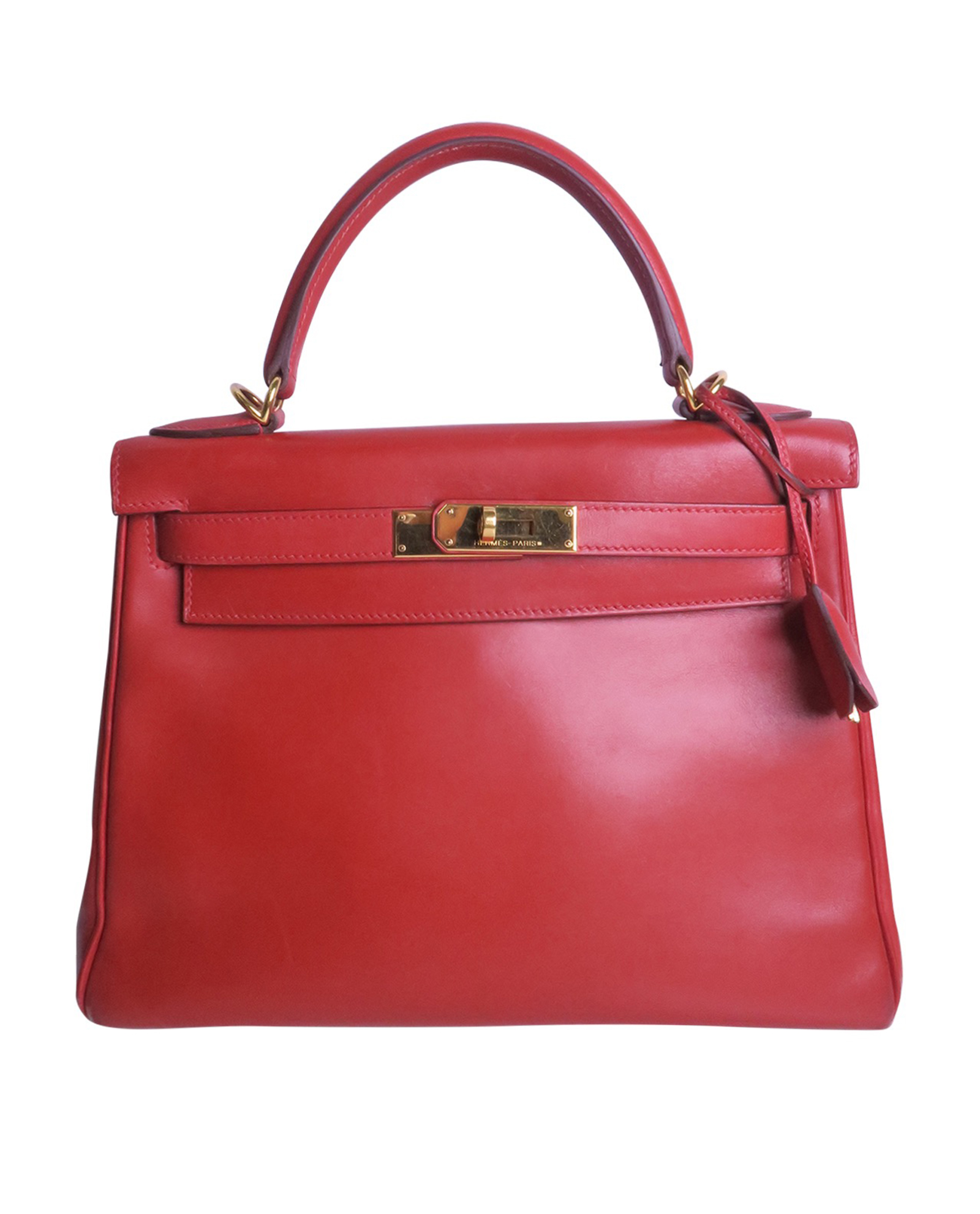 So kelly leather handbag Hermès Red in Leather - 27477376