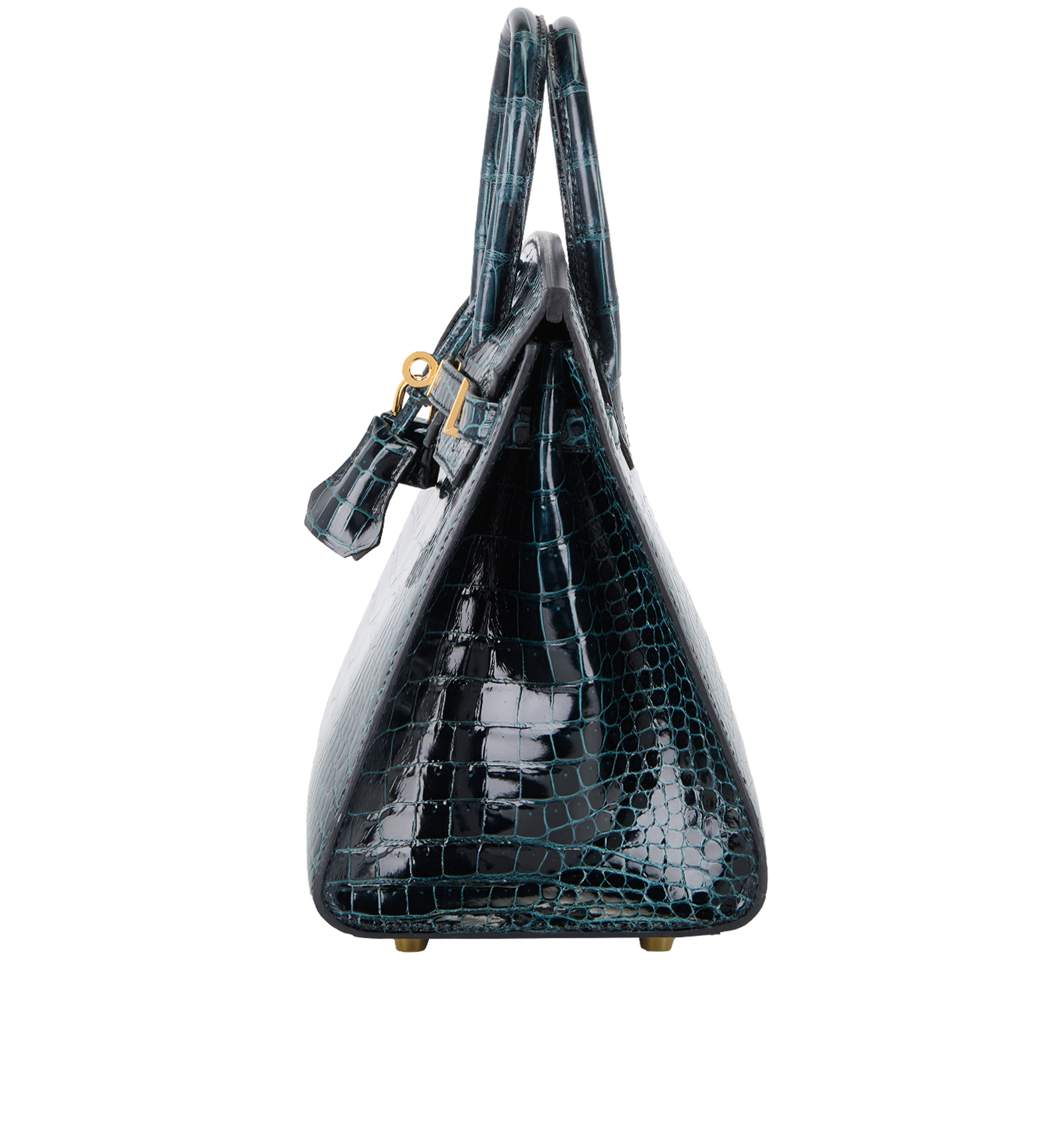 Pre-loved Birkin Sellier 25 in Vert Rousseau Porosus Crocodile - £37,500