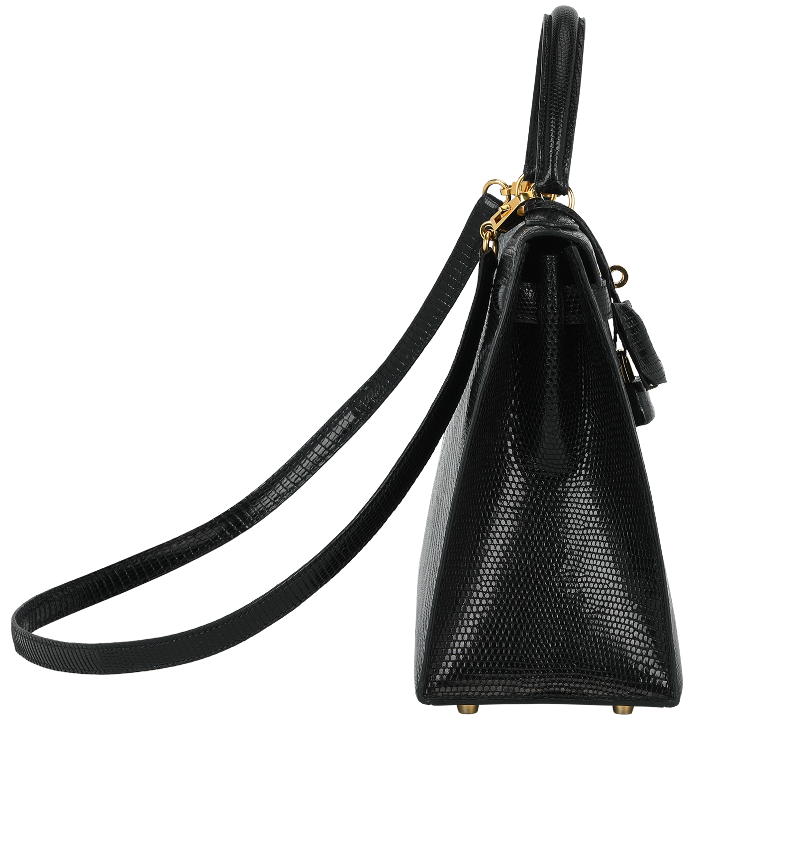 Pre-loved Kelly 28 Sellier In Lizard Black - £22,000