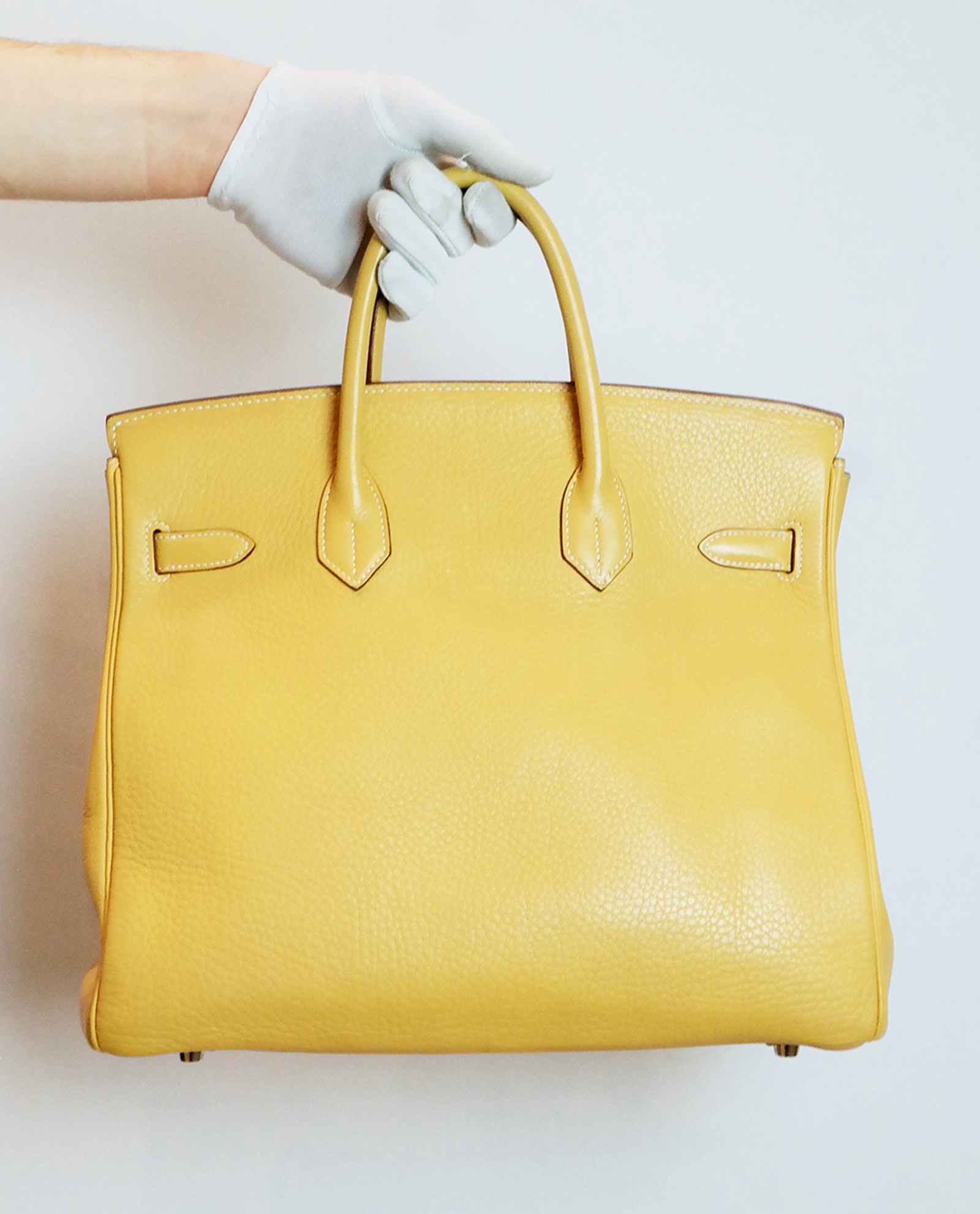 Hermès Clemence HAC Birkin 32 - Yellow Handle Bags, Handbags - HER402628