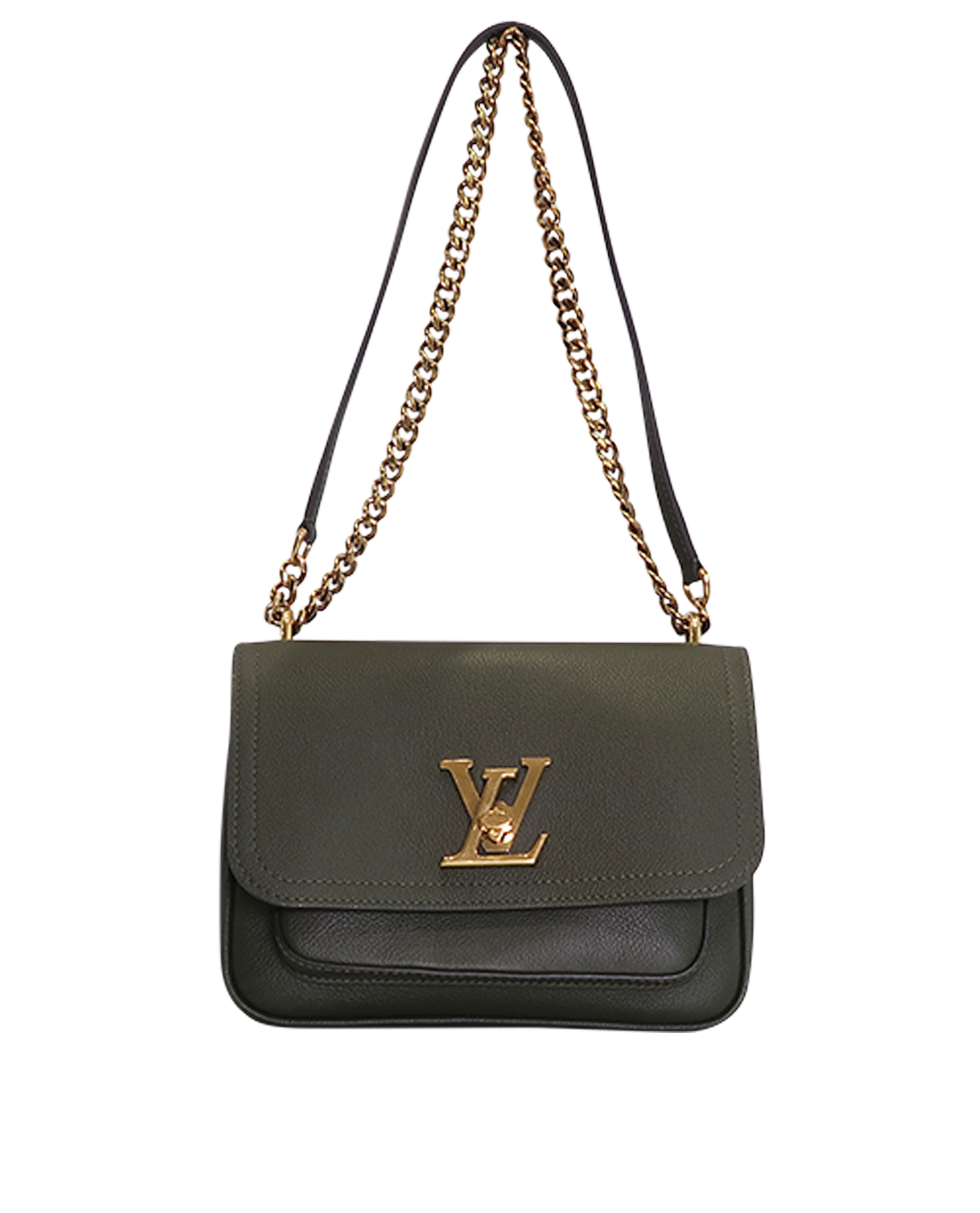 Buy Pre-Owned LOUIS VUITTON LockMe PM Chain Bag Black