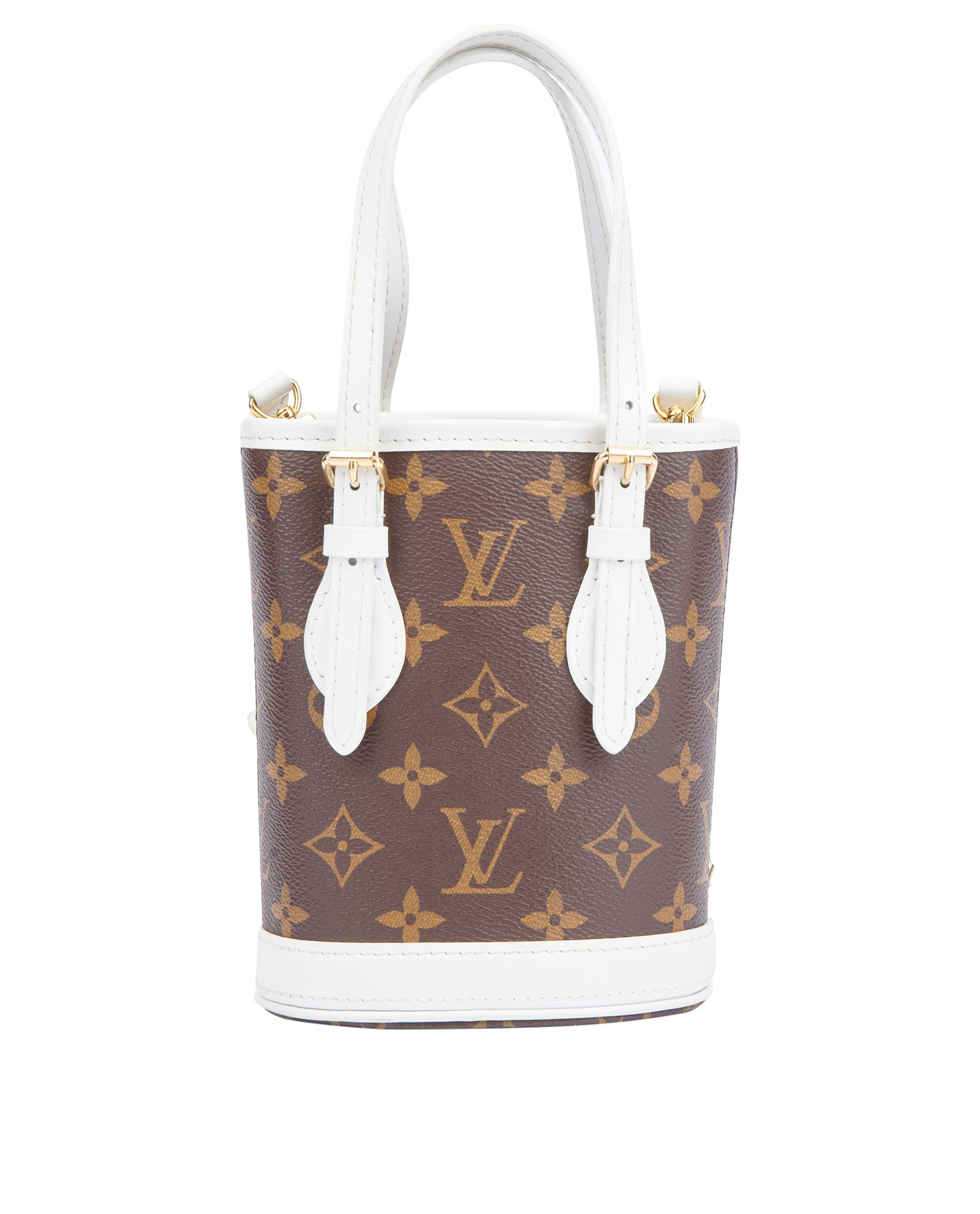 Louis Vuitton Monogram Canvas Petit Bucket Bag with Accessory
