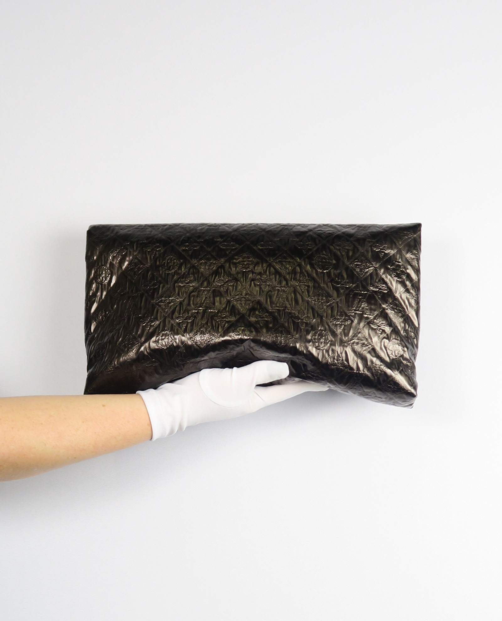 Louis Vuitton Argent Monogram Coated Fabric Limelight Clutch at