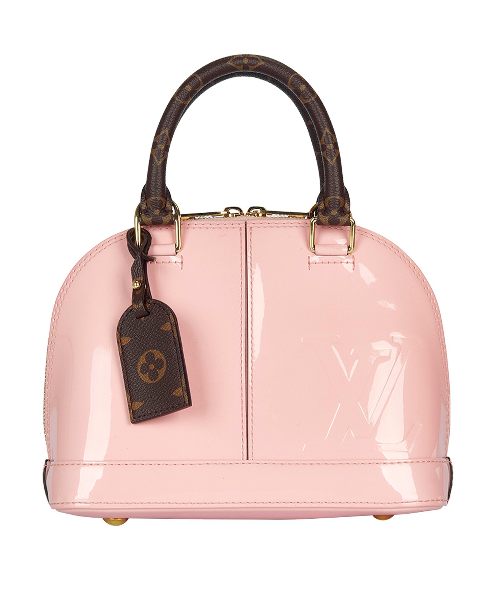 Louis Vuitton - Authenticated Alma Bb Handbag - Patent Leather Pink for Women, Never Worn