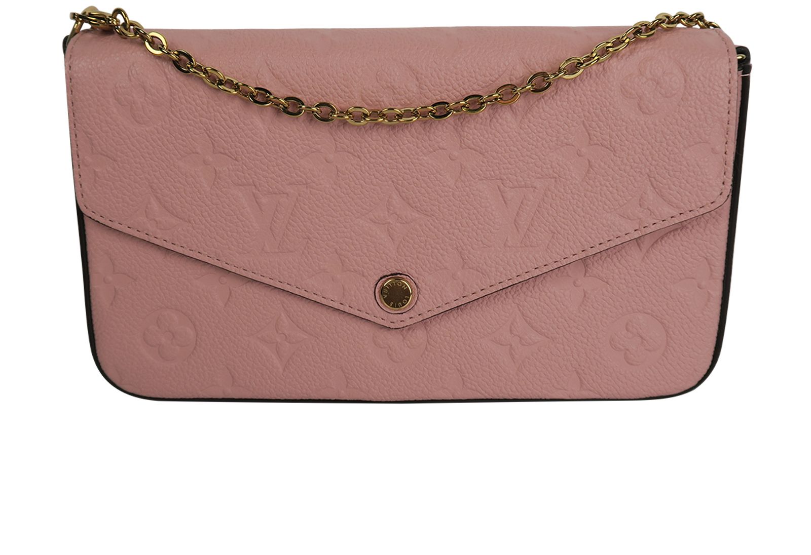 Louis+Vuitton+Felicie+Shoulder+Bag+Pink+Leather for sale online