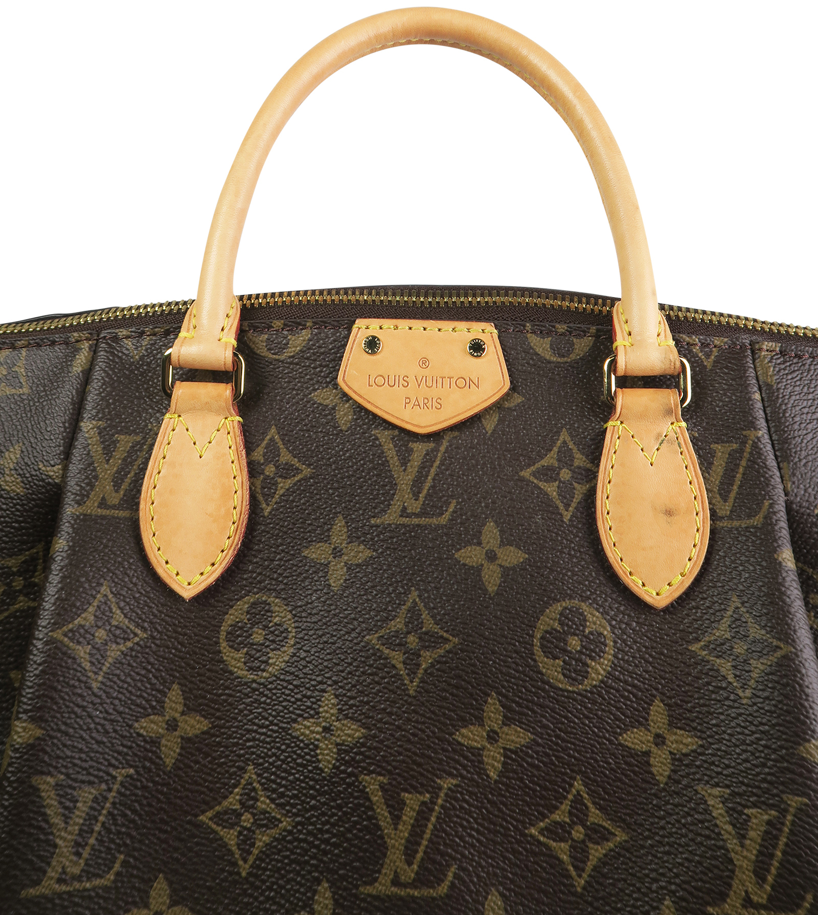 Printed Louis_Vuitton Turenne PM Monogram Canvas Shoulder Brown Bag
