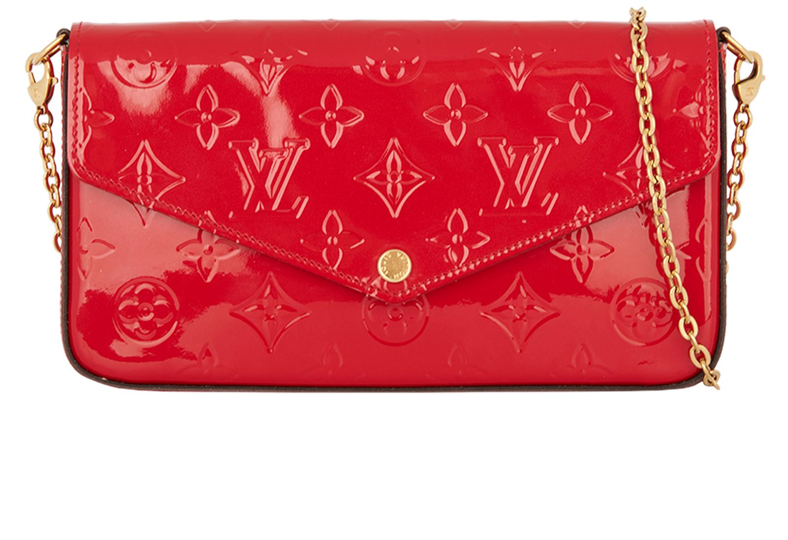 Louis Vuitton Pochette Félicie in Rose Ballerine Monogram Vernis - SOLD