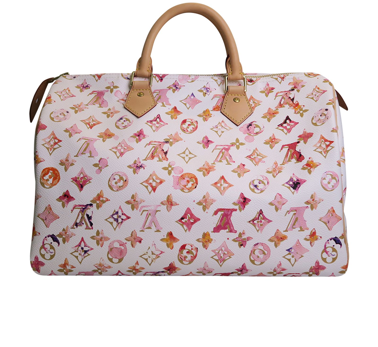 Louis Vuitton Monogram Aquarelle Speedy 30 - Brown Handle Bags