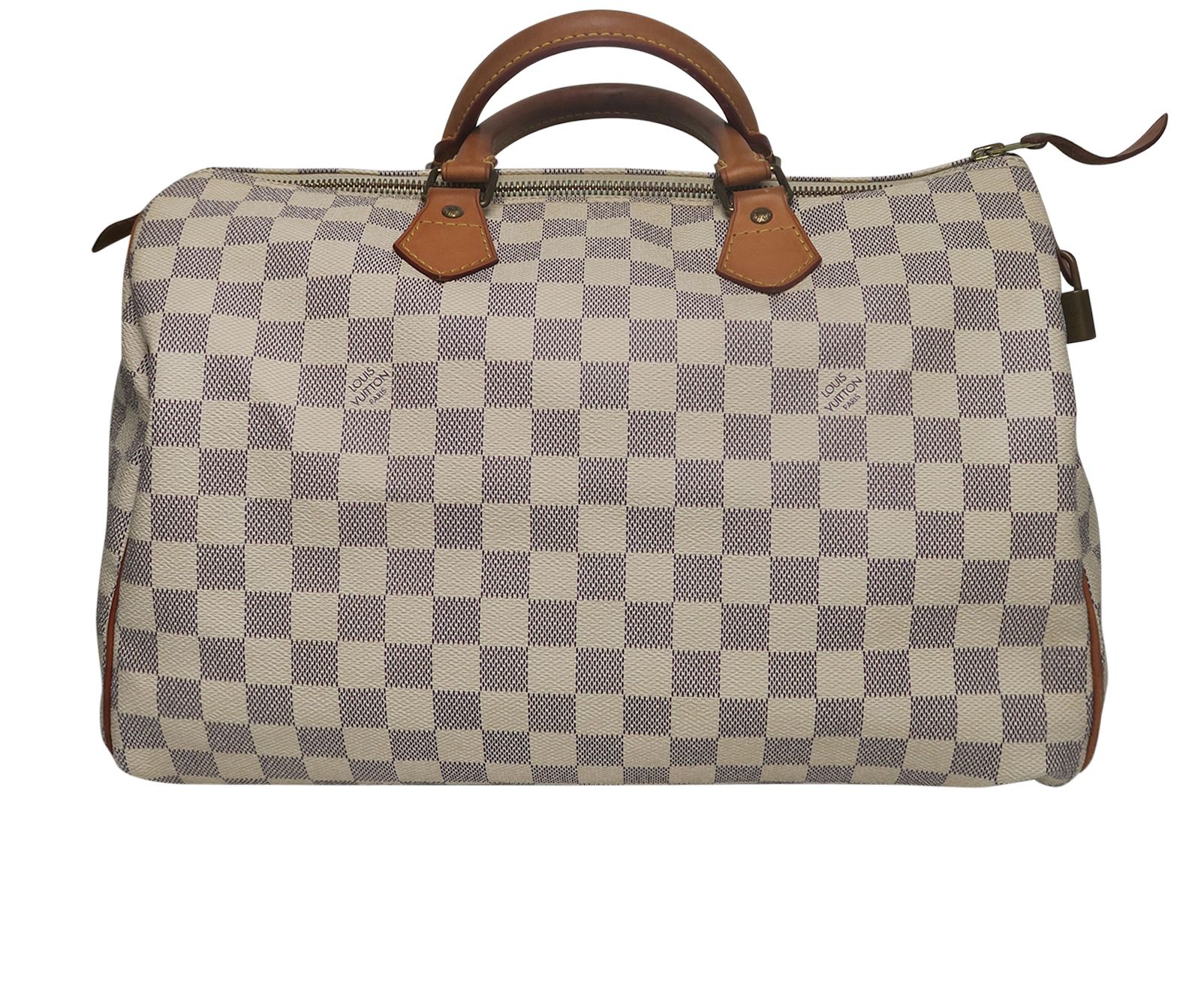 Louis Vuitton Speedy 35 Damier Azur canvas with lock and key