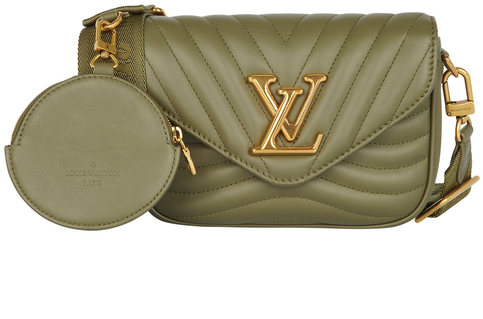 M56471 Louis Vuitton New Wave Multi-Pochette Crossbody Handbag-Khaki Green