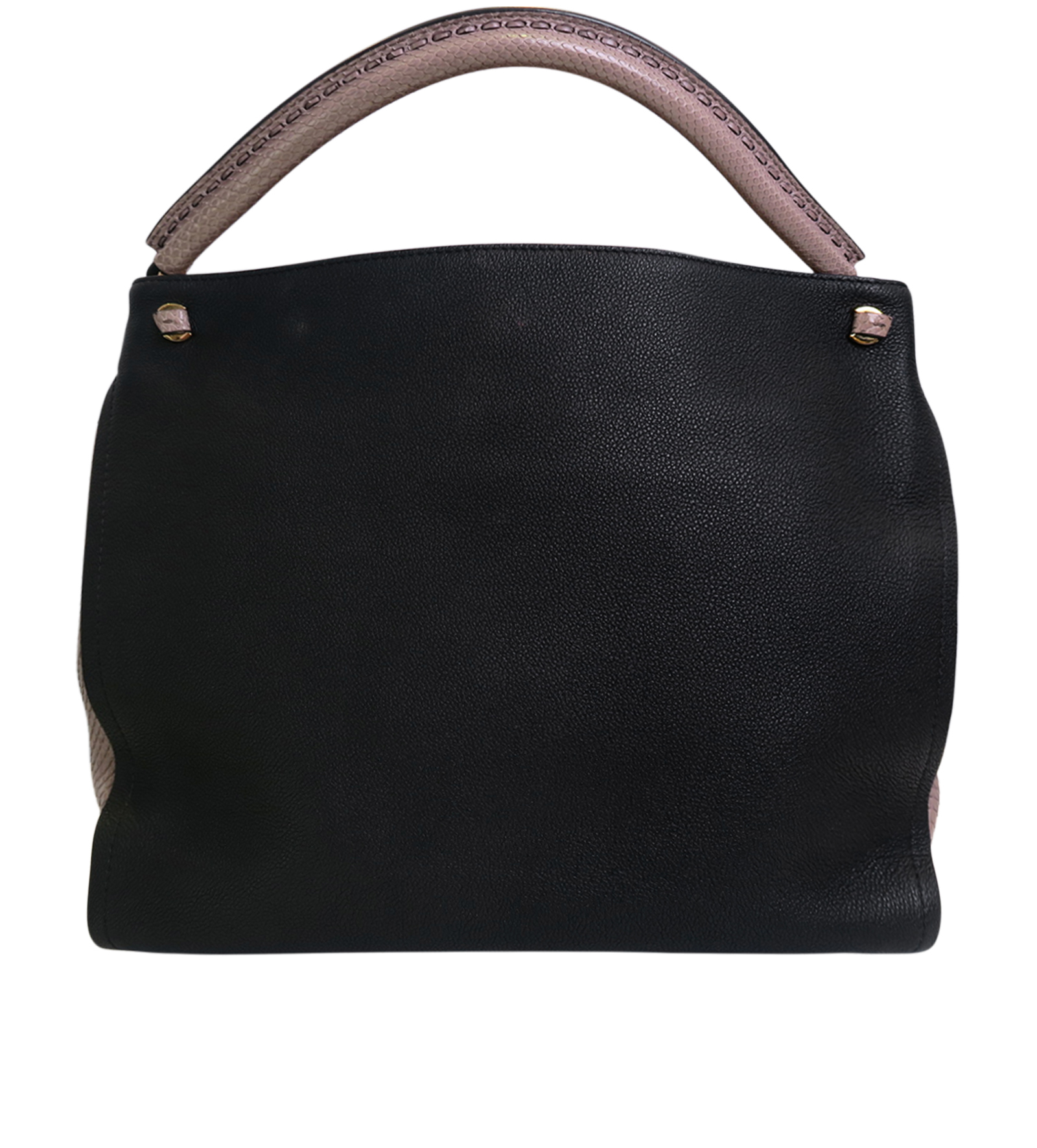 Louis Vuitton Black Leather Tournon Hobo Bag