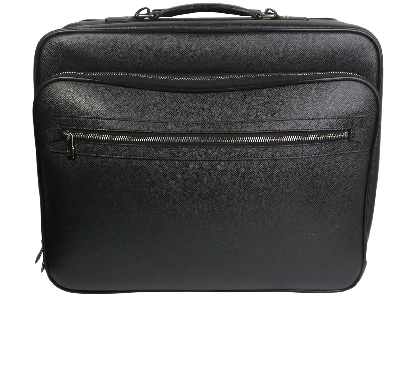 Pilot's or doctor's case in black leather, Louis Vuitton Briefcase - Les  Puces de Paris Saint-Ouen