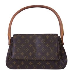 Brown Louis Vuitton Monogram Looping Mini Baguette – Designer Revival