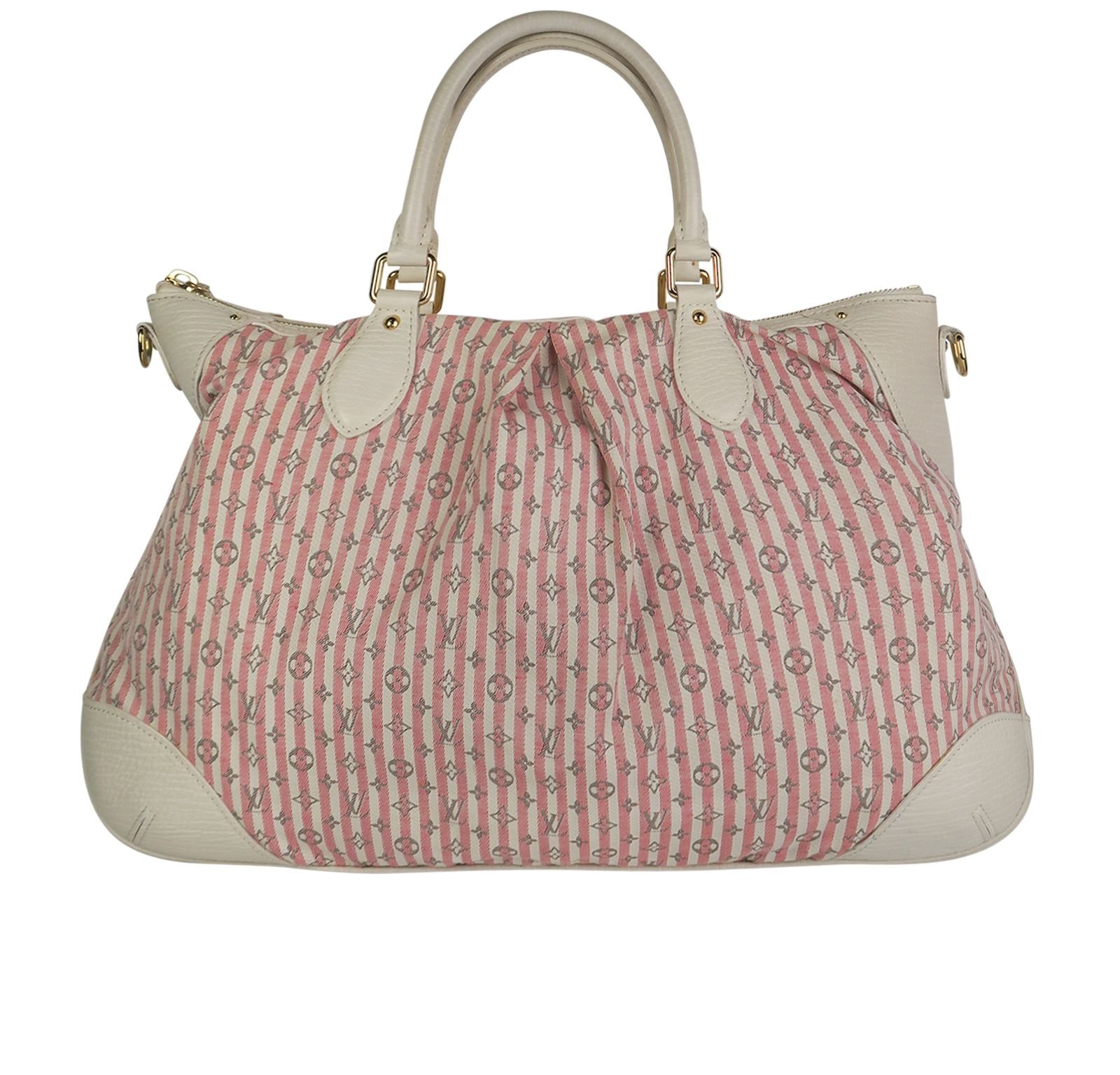 Louis Vuitton Croisette Marina Mini Lin Bag White and Pink Canvas