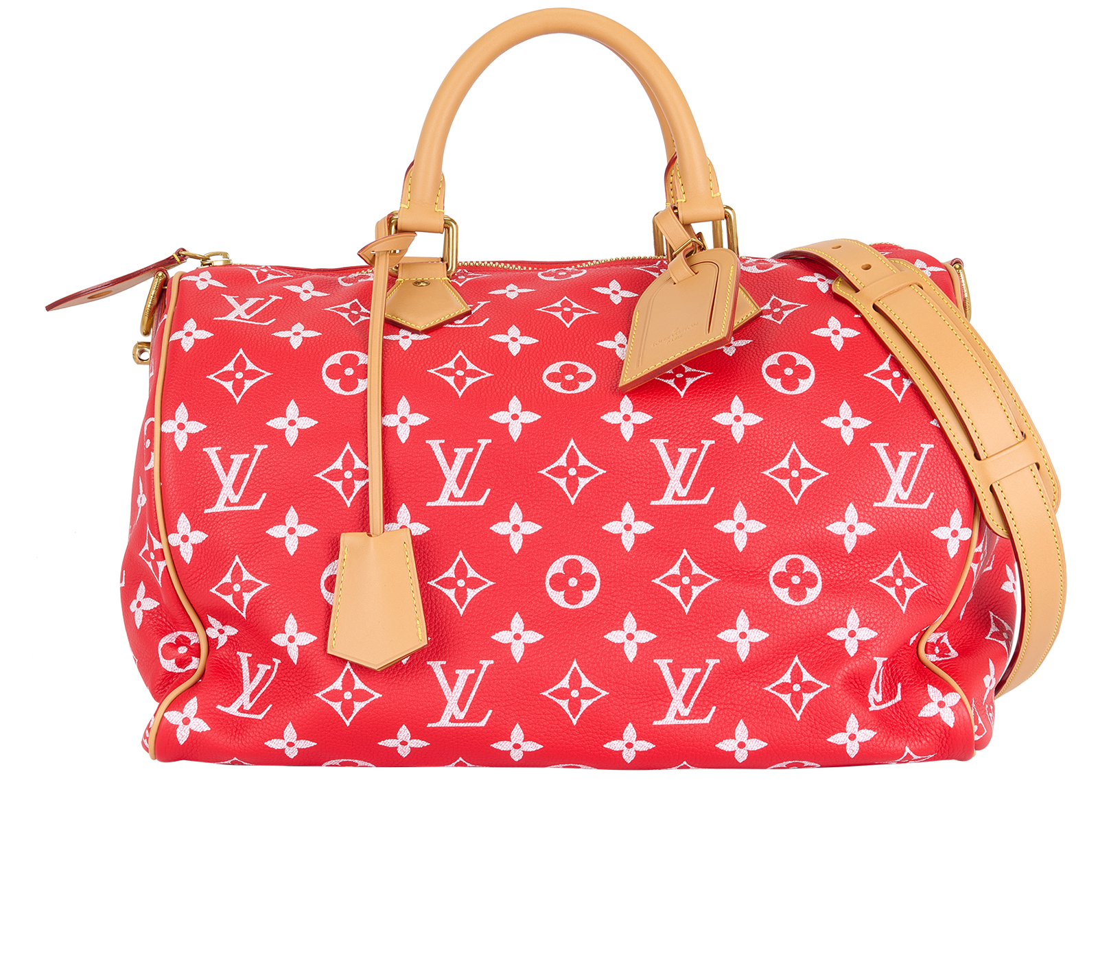 Designer Handbags Red Palm Angels Padlock Bag Palm Angels Logo