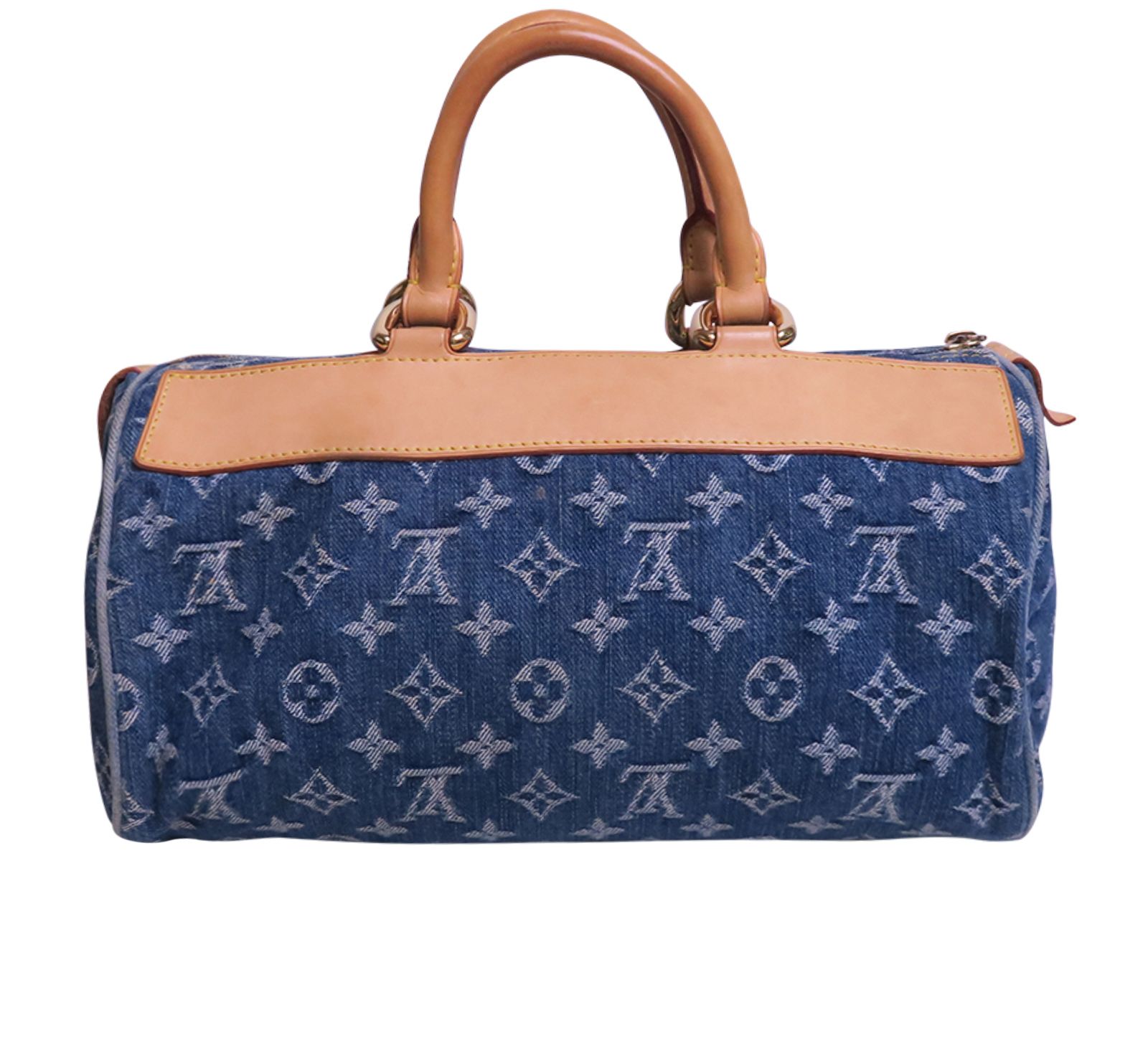 Customizable denim Neo Speedy Bag Bottom Length 