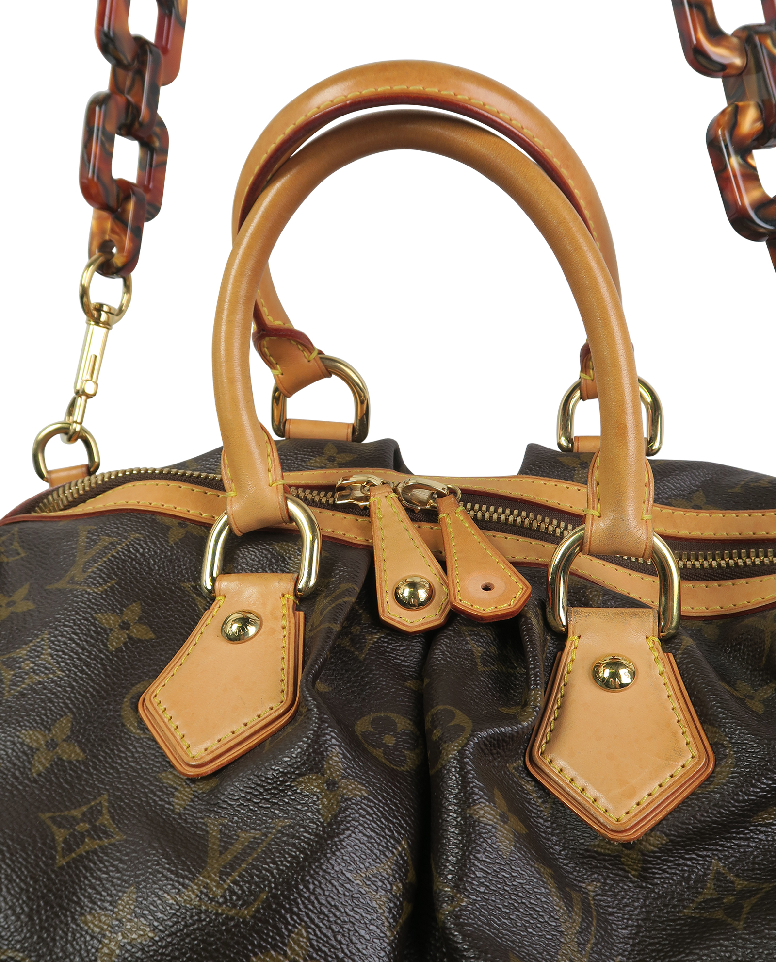 Stephen sprouse boston leather handbag Louis Vuitton Black in