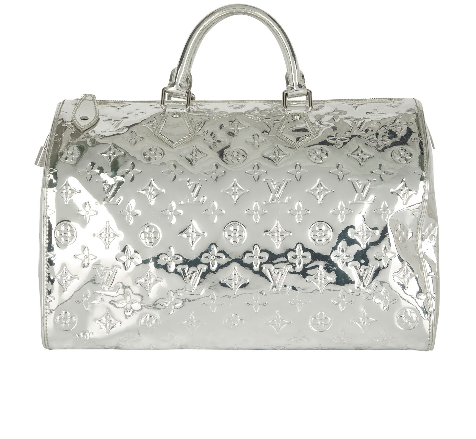 Louis Vuitton Speedy Handbag Monogram Miroir PVC 35 Gold 11803755