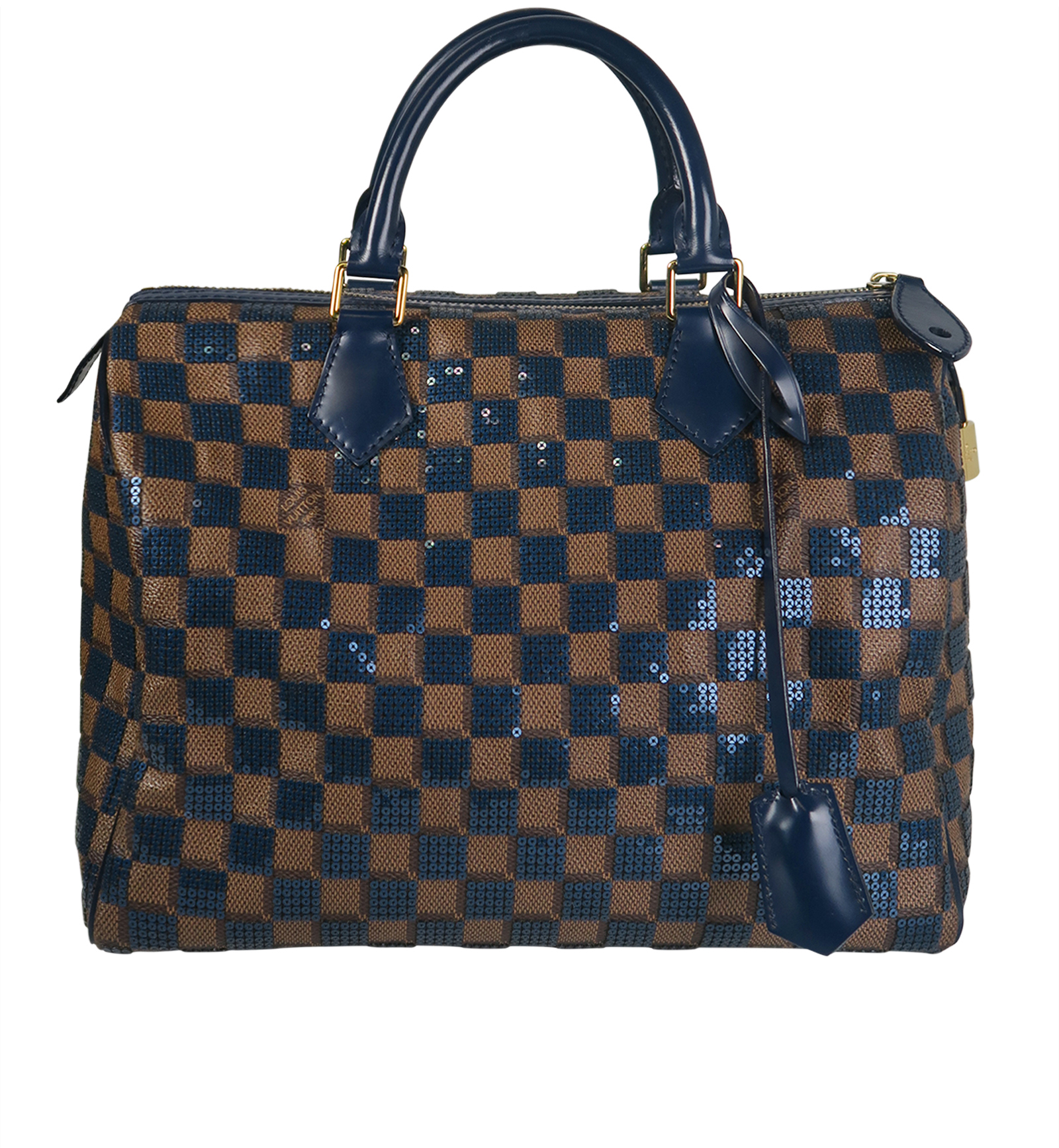 Louis Vuitton Blue Damier Ebene Paillettes Limited Edition Speedy 30 Bag Louis  Vuitton