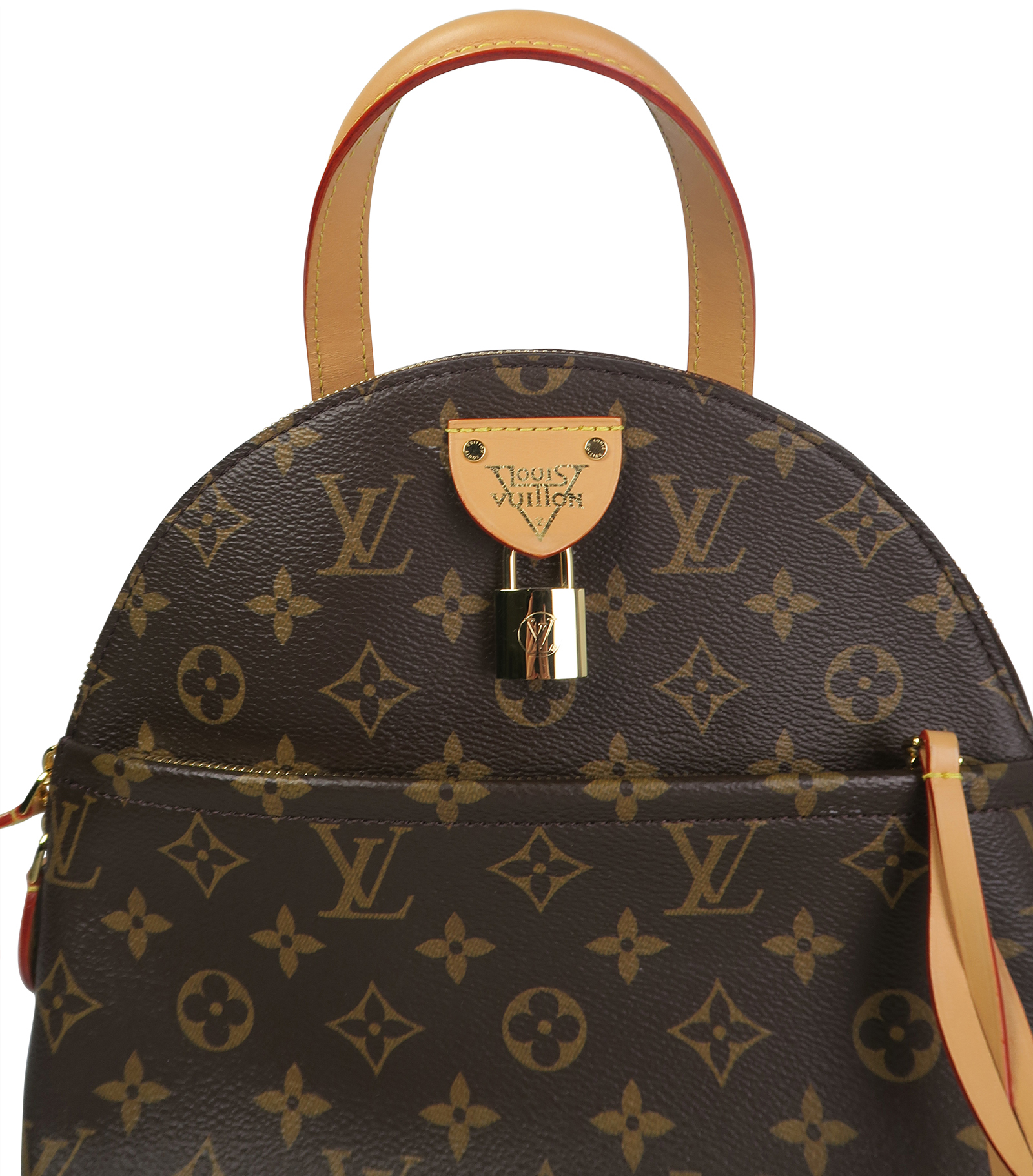 Brown Monogram Coated Canvas Moon Backpack Gold Hardware, 2020