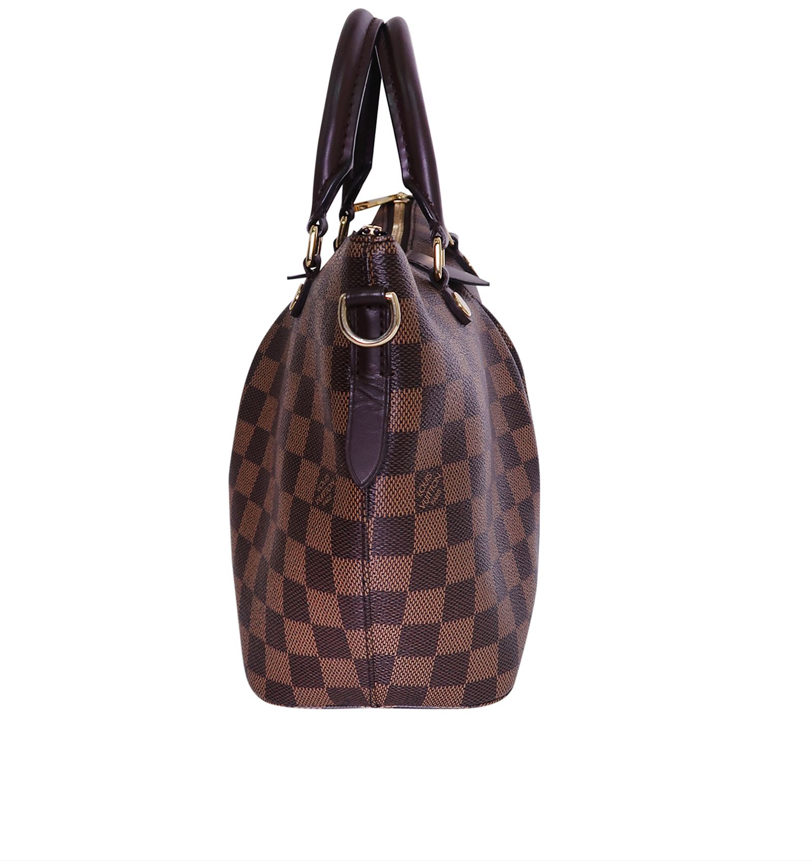 Siena PM Top Handle Bag Damier coated canvas